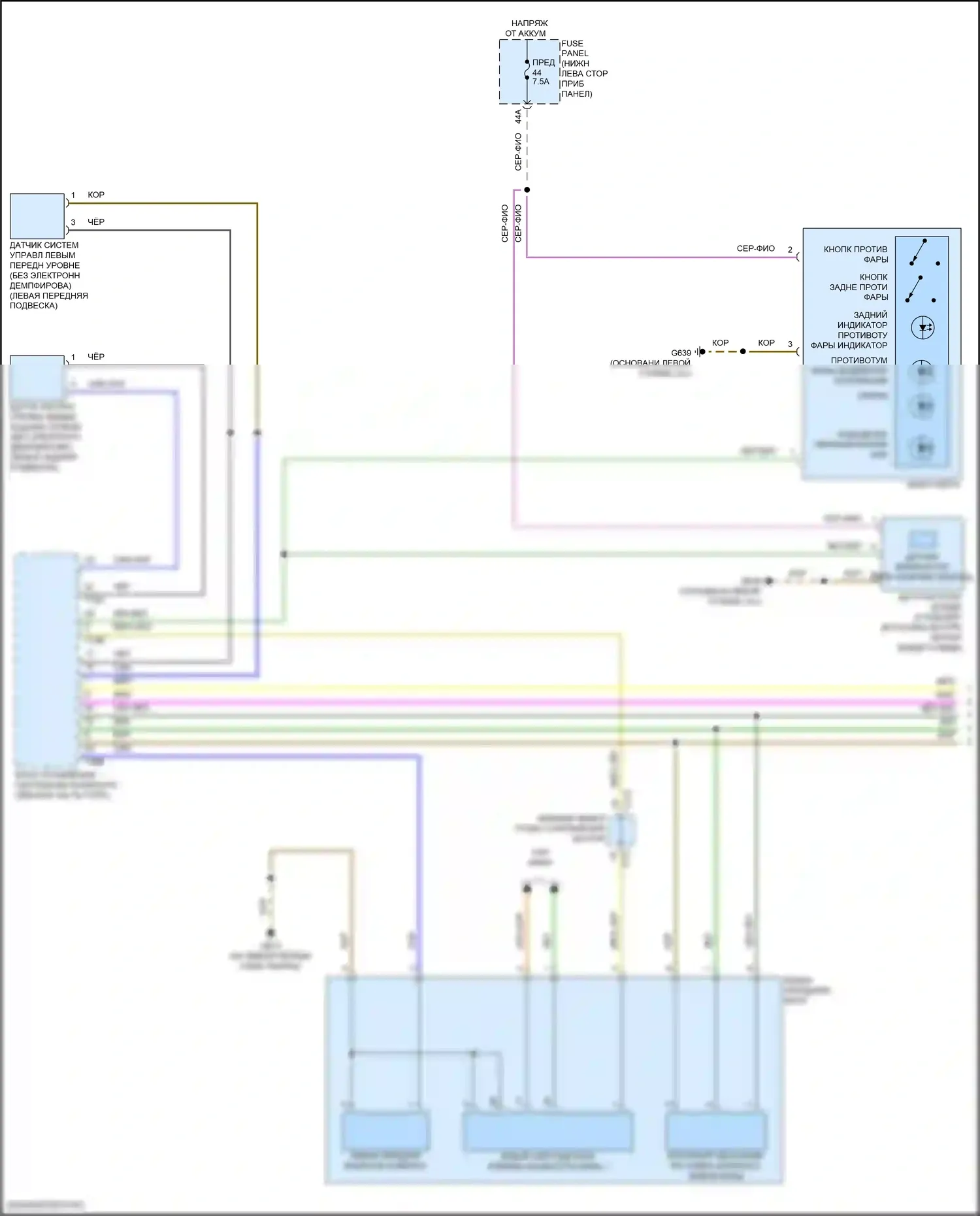 A3 Audi 8Y (2020-2024): Электросхема фар, без объектива (1 из 2) 