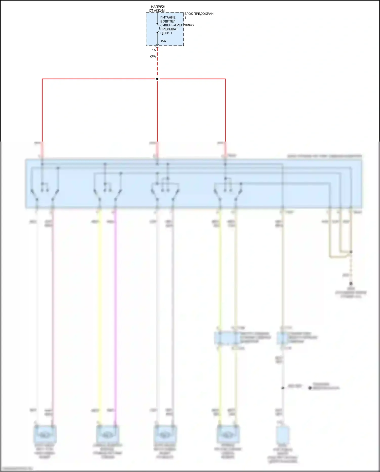 A3 Audi 8Y (2020-2024): Питание водительского сиденья электросхема 