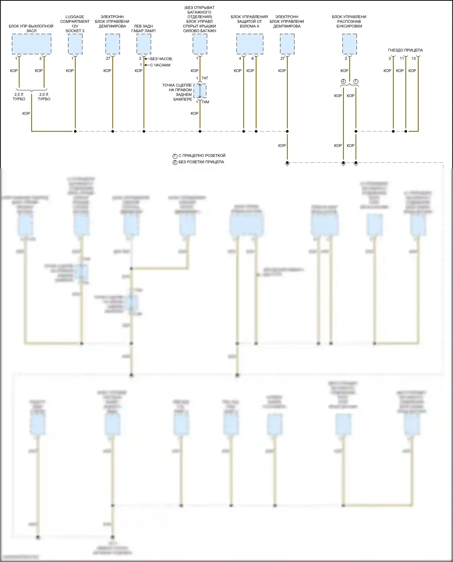 A3 Audi 8Y (2020-2024): Электросхема разводки массы (2 из 7) 