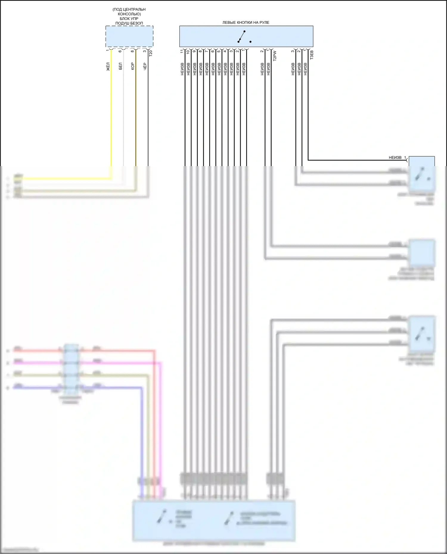 A4 Allroad Quattro Audi B9 рестайлинг (2019-2024): Электросхема блока управления электронными системами рулевой колонки (2 из 2) 