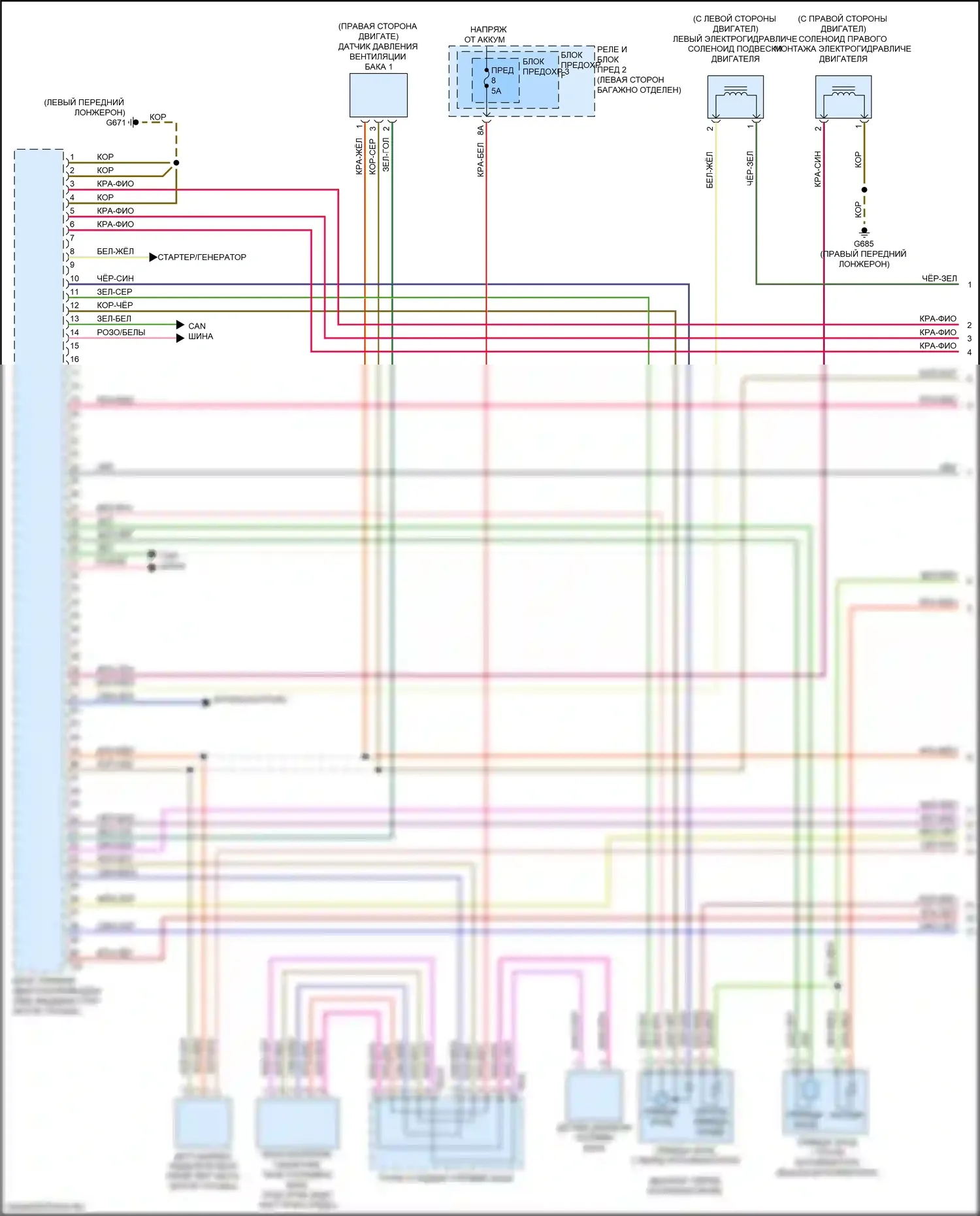 A4 Allroad Quattro Audi B9 рестайлинг (2019-2024): Электросхема двигателя 2.0л турбо гибрид, дмса (1 из 9) 