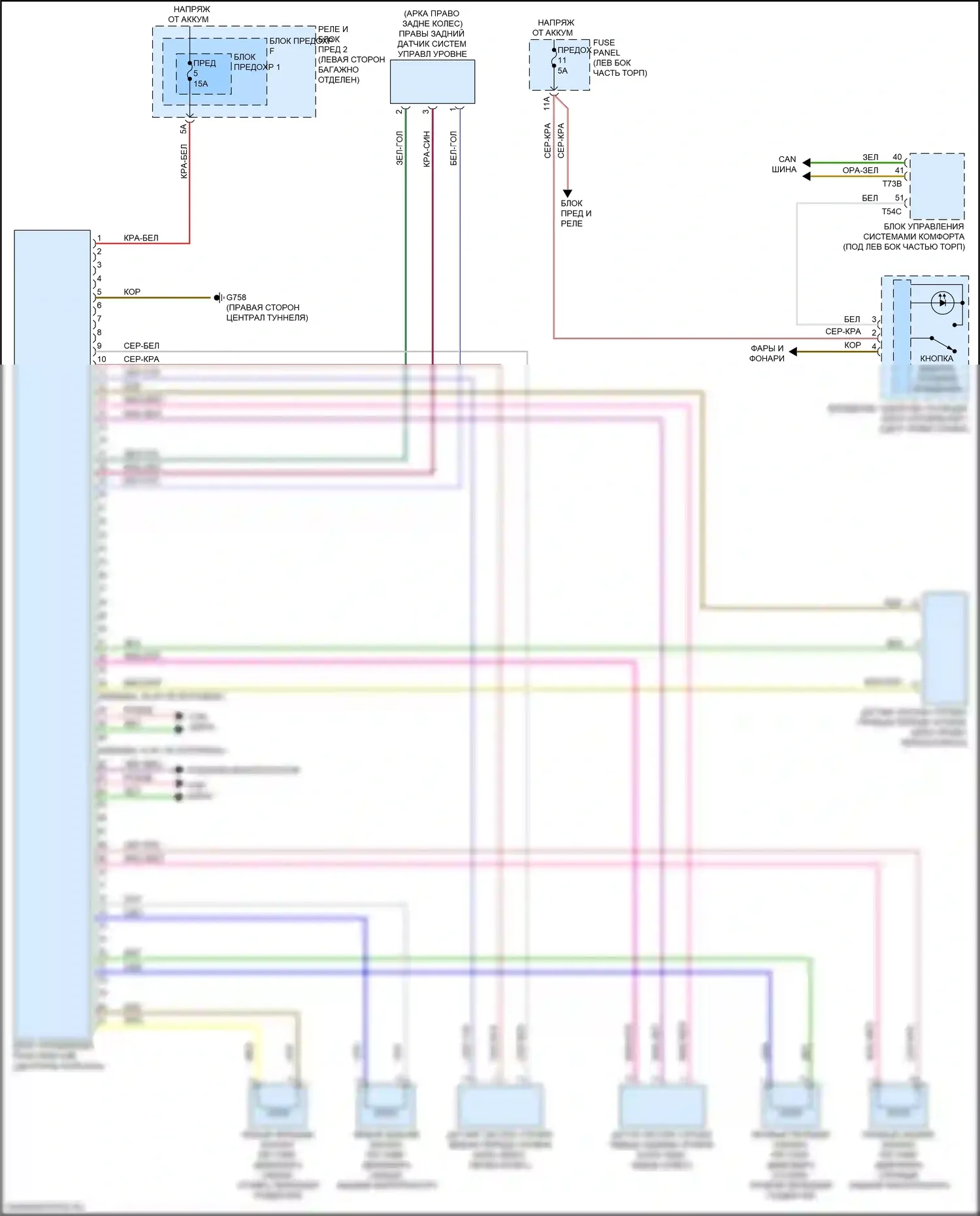 A4 Allroad Quattro Audi B9 рестайлинг (2019-2024): Электросхема электронной подвески 