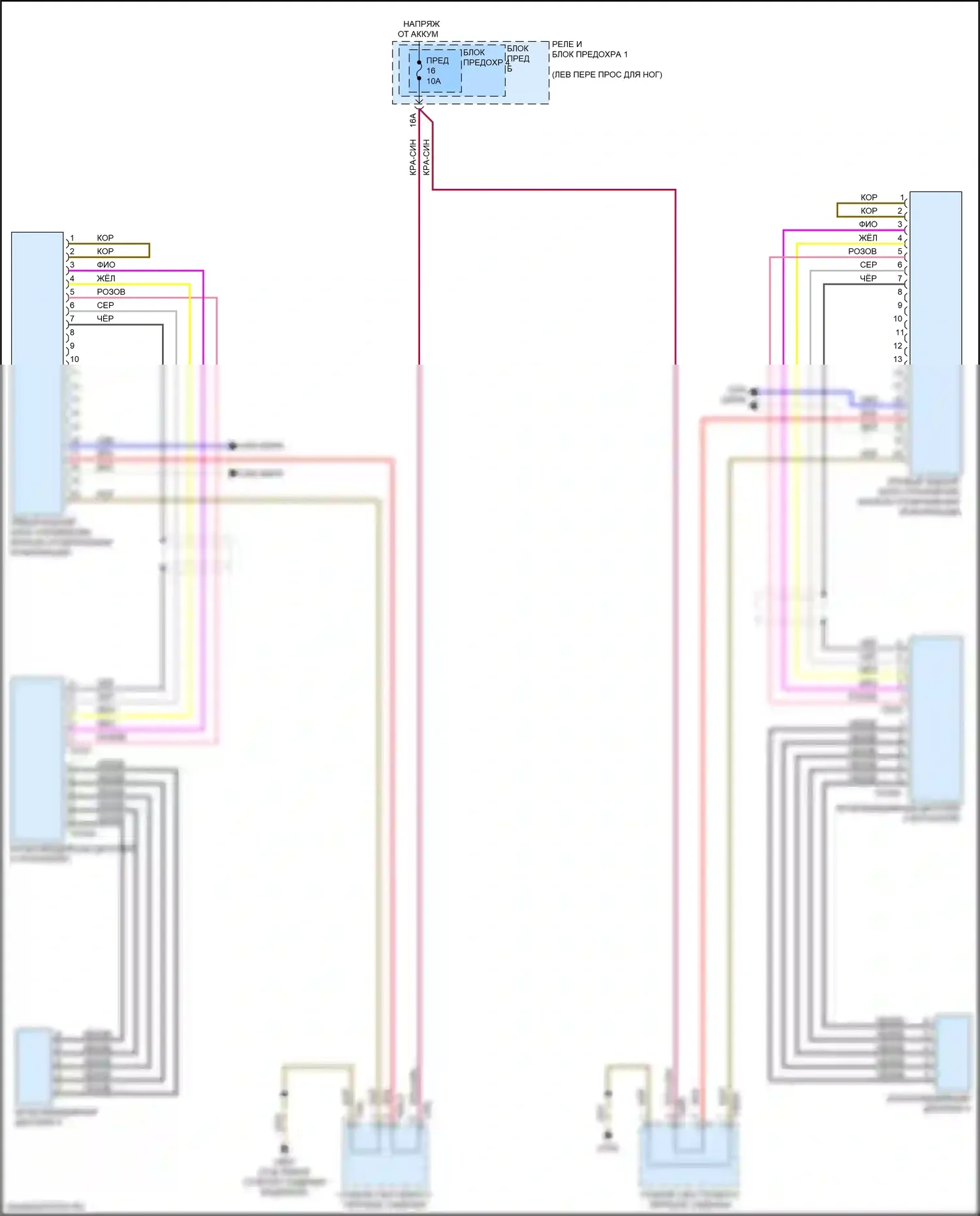 A4 Allroad Quattro Audi B9 рестайлинг (2019-2024): Электросхема мультимедий заднего сиденья 