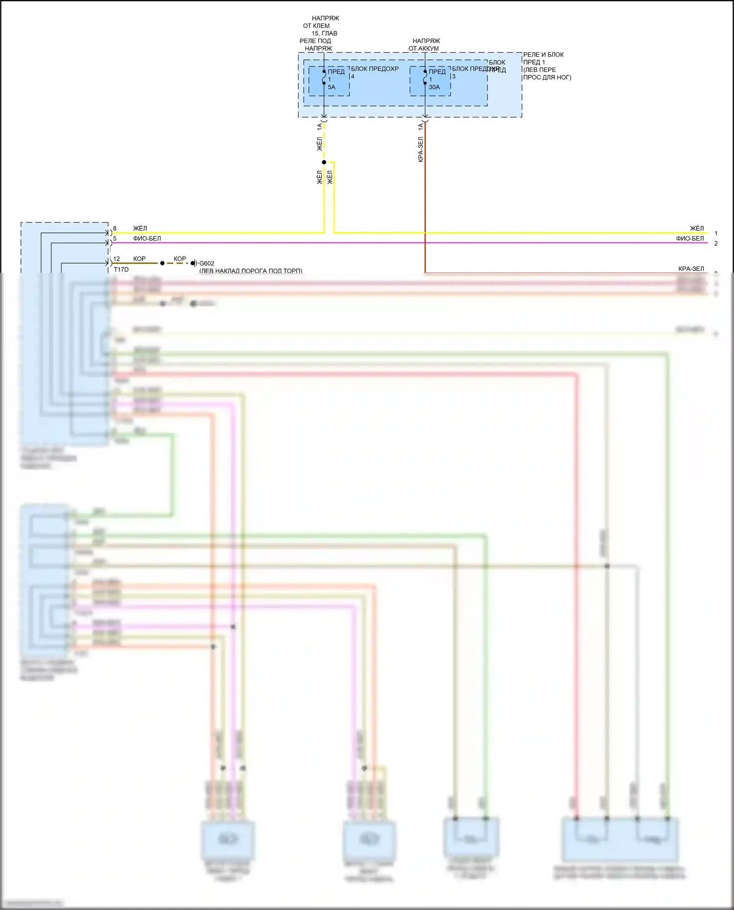 A4 Allroad Quattro Audi B9 рестайлинг (2019-2024): Электросхема обогреваемых сидений, с вентиляцией (1 из 2) 