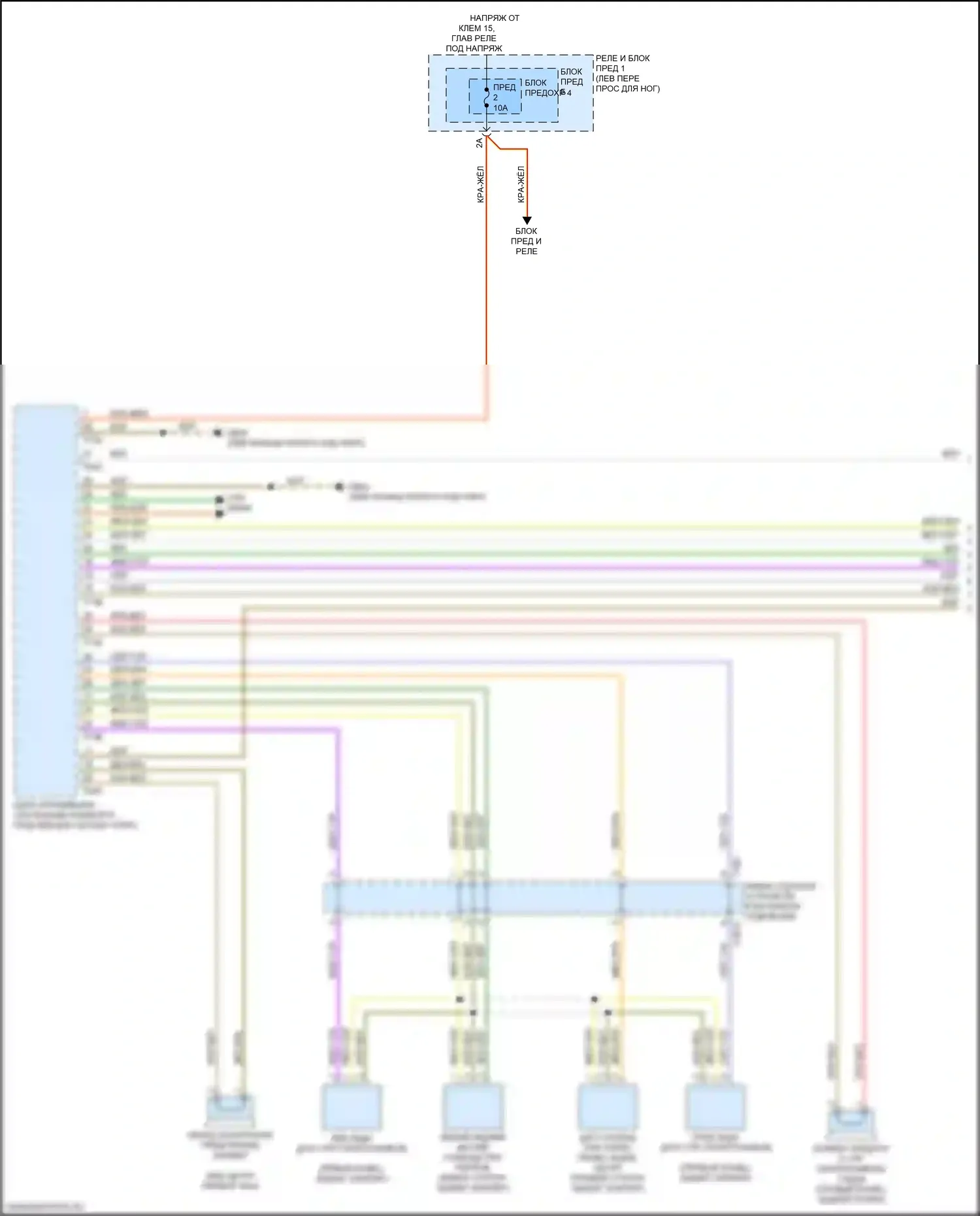 A4 Allroad Quattro Audi B9 рестайлинг (2019-2024): Электросхема парктроника, без параллельной парковки (1 из 2) 