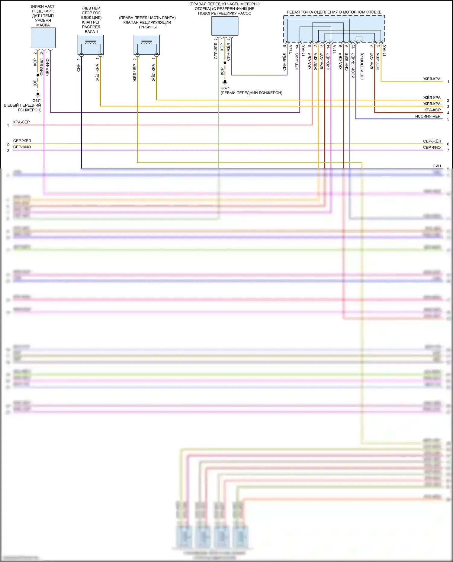 A4 Allroad Quattro Audi B9 (2016-2020): Электросхема двигатель 2.0л турбо, электросхема органов управления двигателем (6 из 10) 