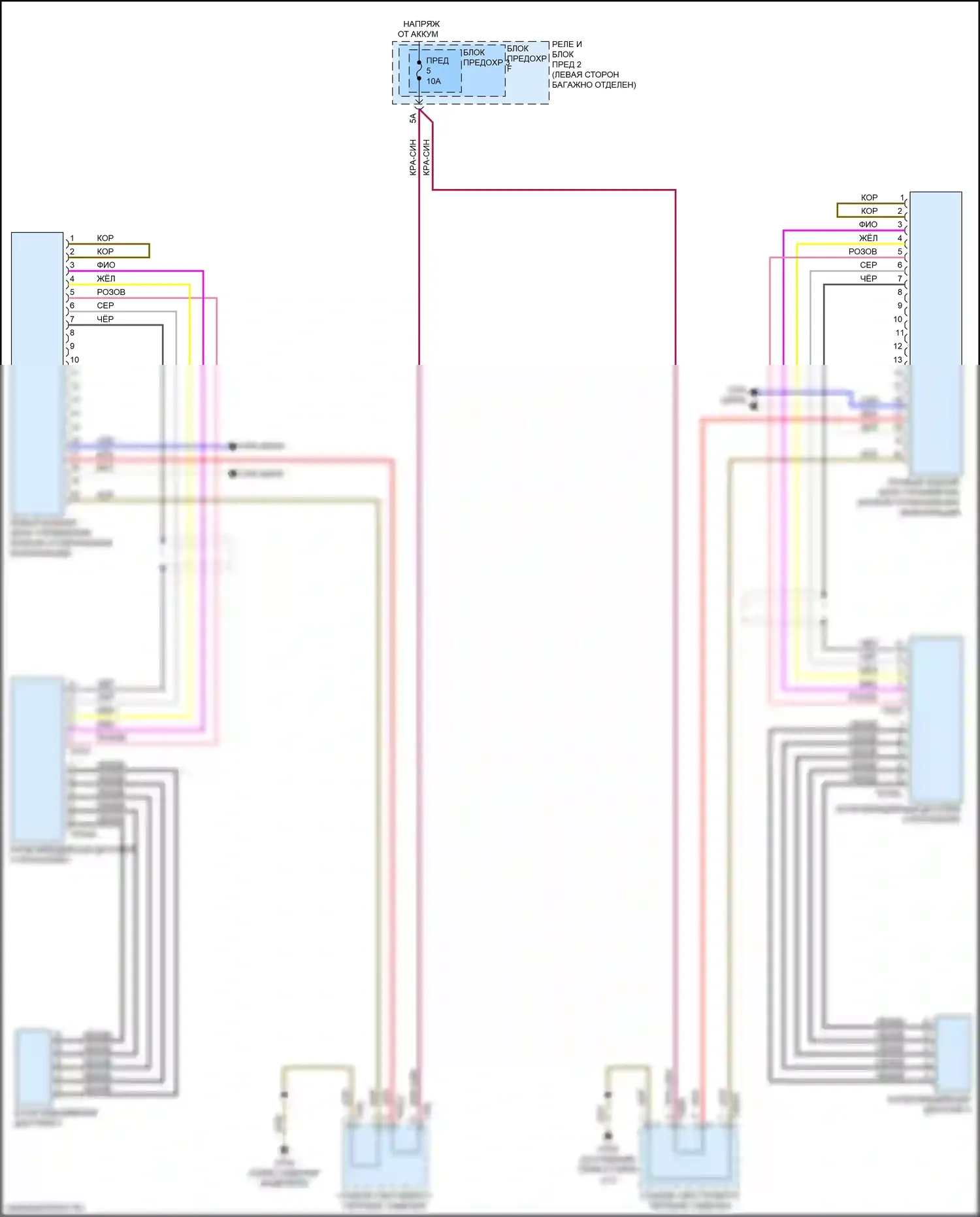 A4 Allroad Quattro Audi B9 (2016-2020): Электросхема мультимедий заднего сиденья 