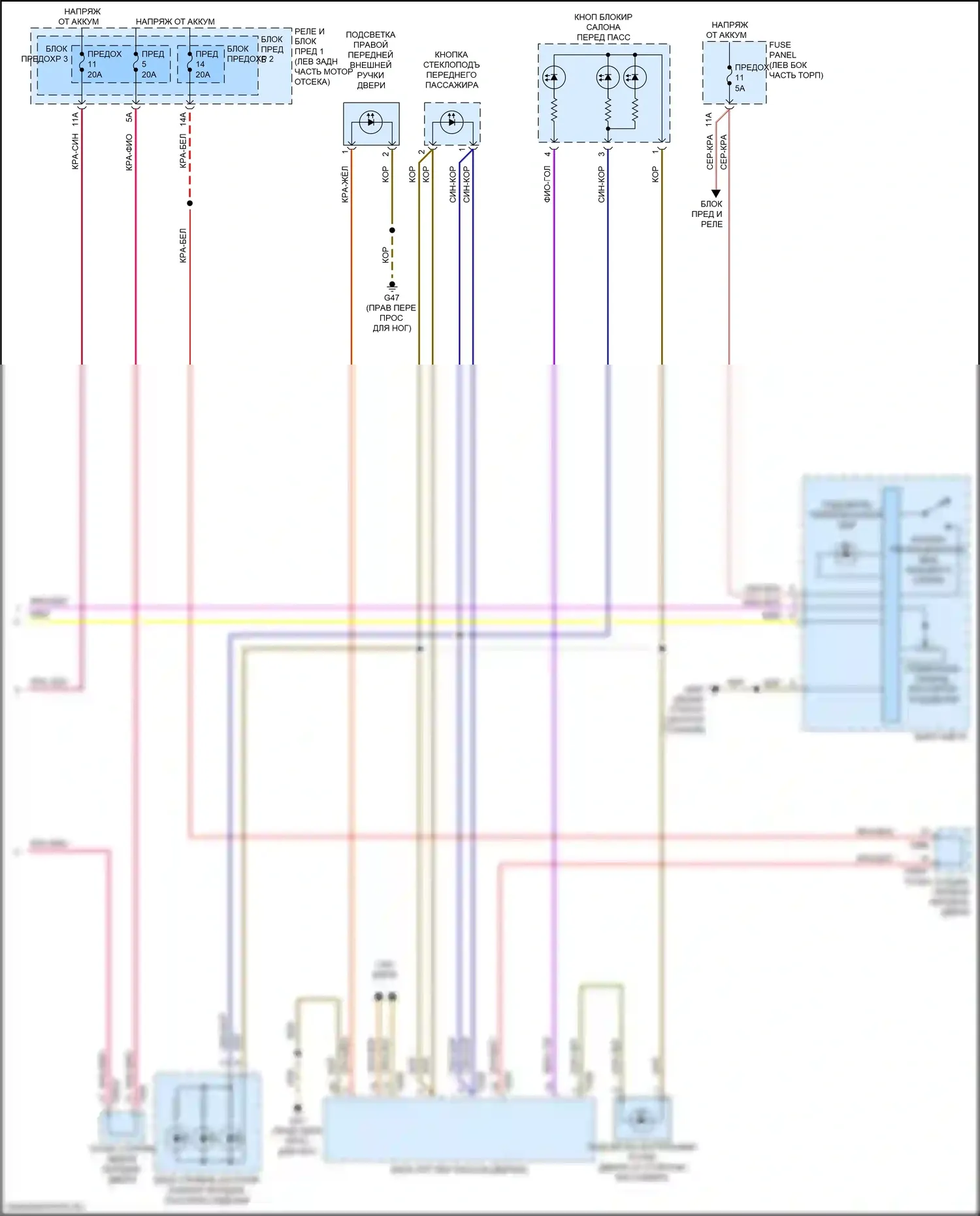 A4 Allroad Quattro Audi B9 (2016-2020): Электросхема подсветки приборной панели (4 из 4) 