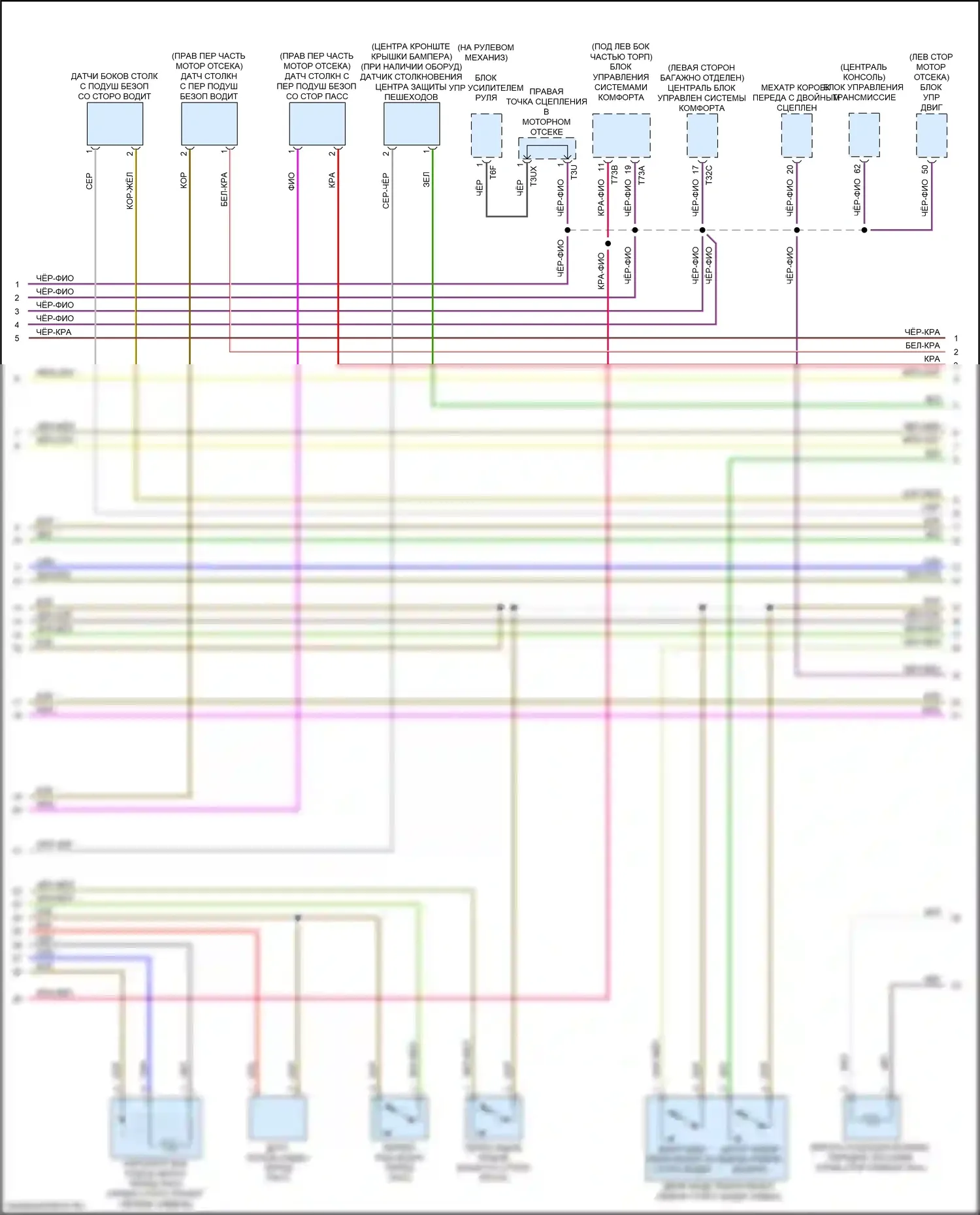 A4 Allroad Quattro Audi B9 (2016-2020): Электросхема подушек безопасности (4 из 5) 