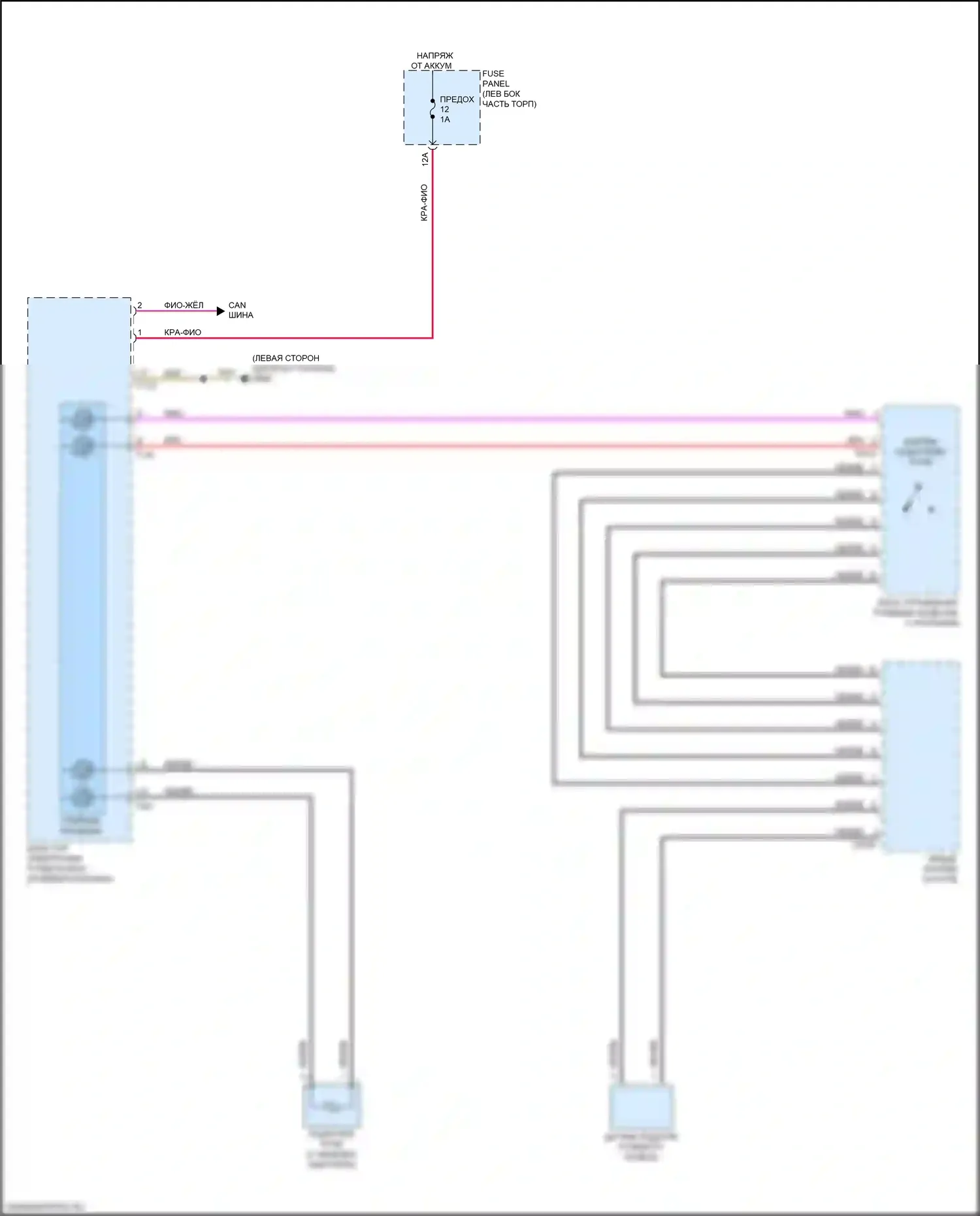 A4 Allroad Quattro Audi B9 (2016-2020): Электросхема рулевого колеса с подогревом 