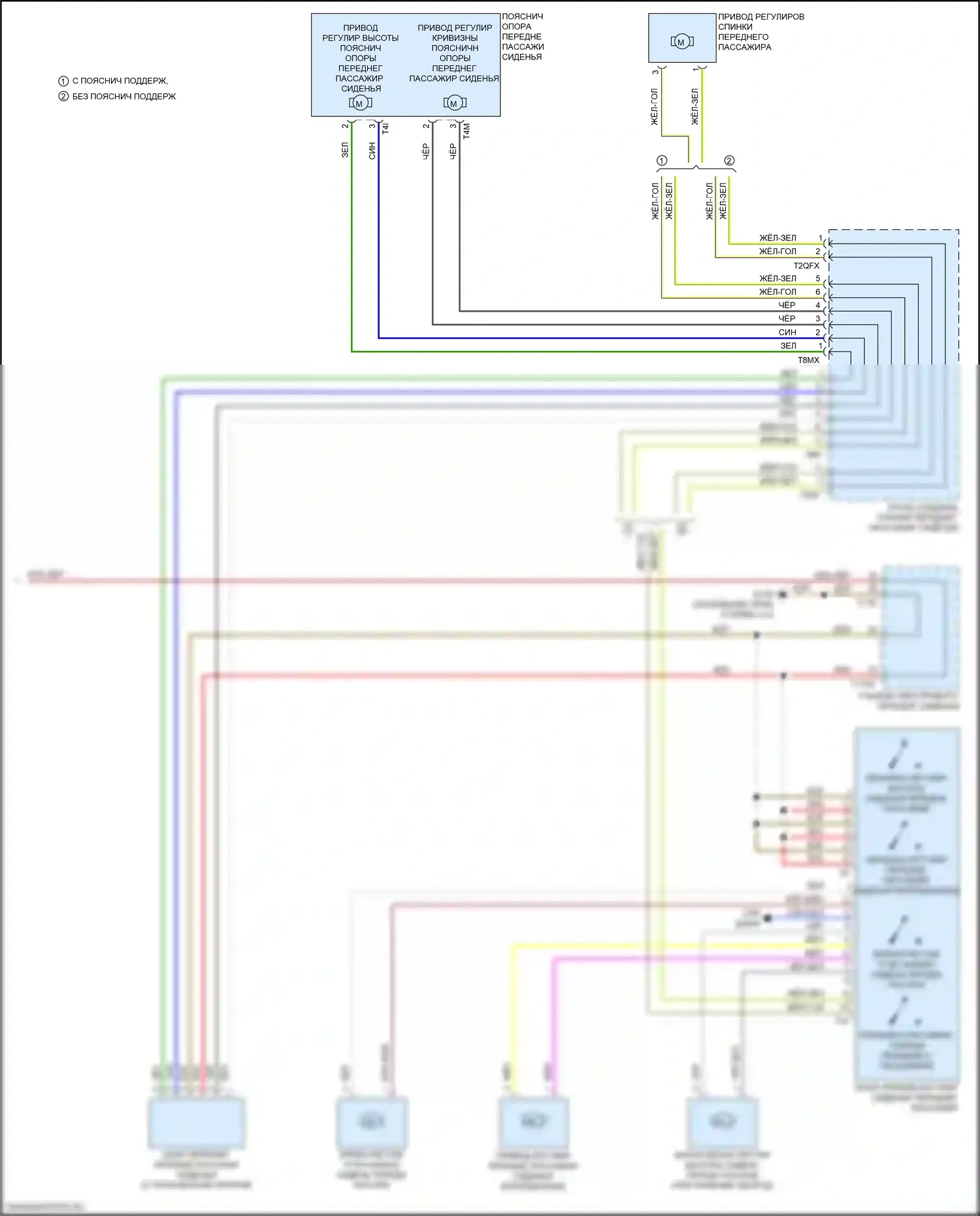 A4 Allroad Quattro Audi B9 (2016-2020): Электросхема сидений (2 из 2) 