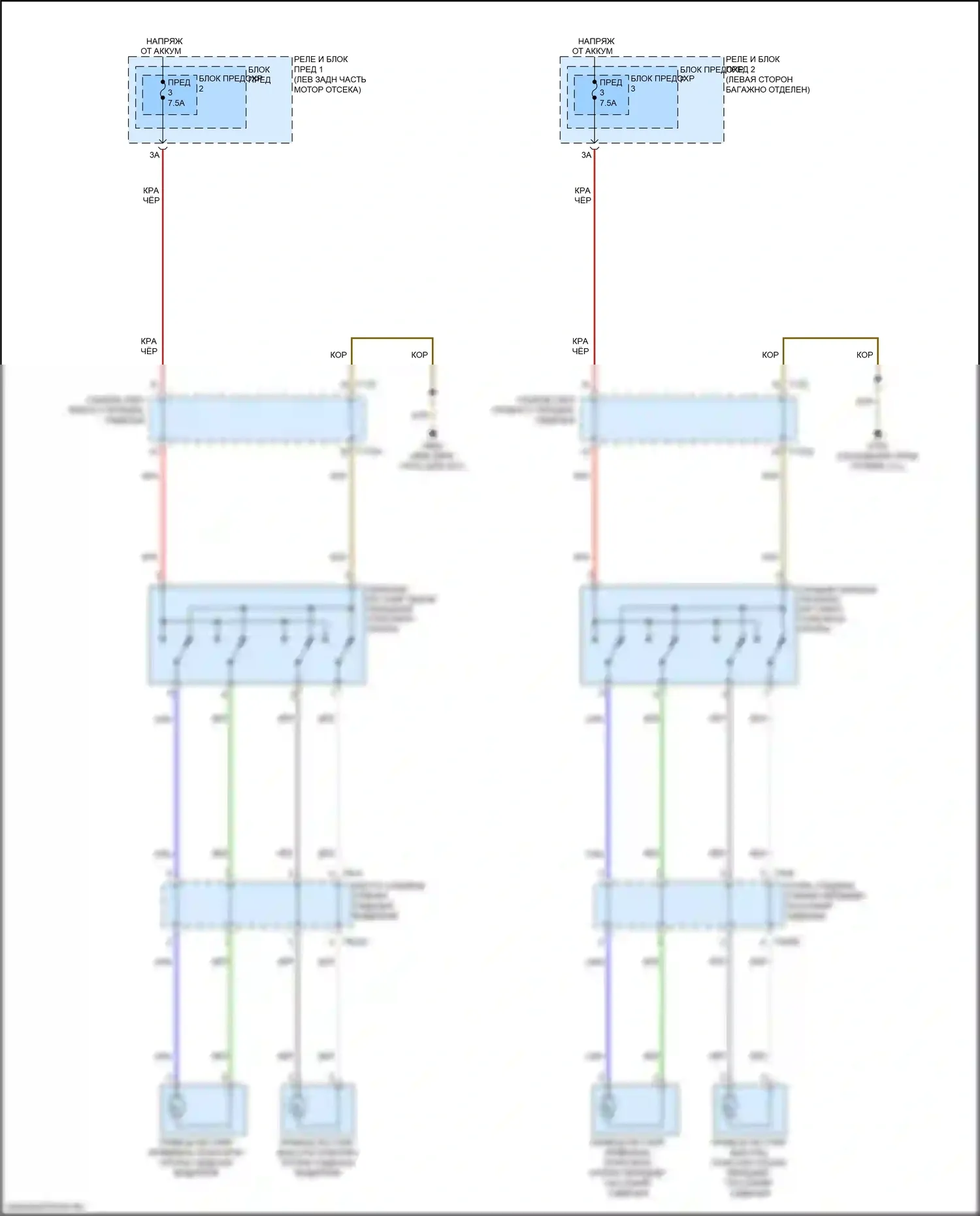 A4 Allroad Quattro Audi B9 (2016-2020): Поясничная электросхема 