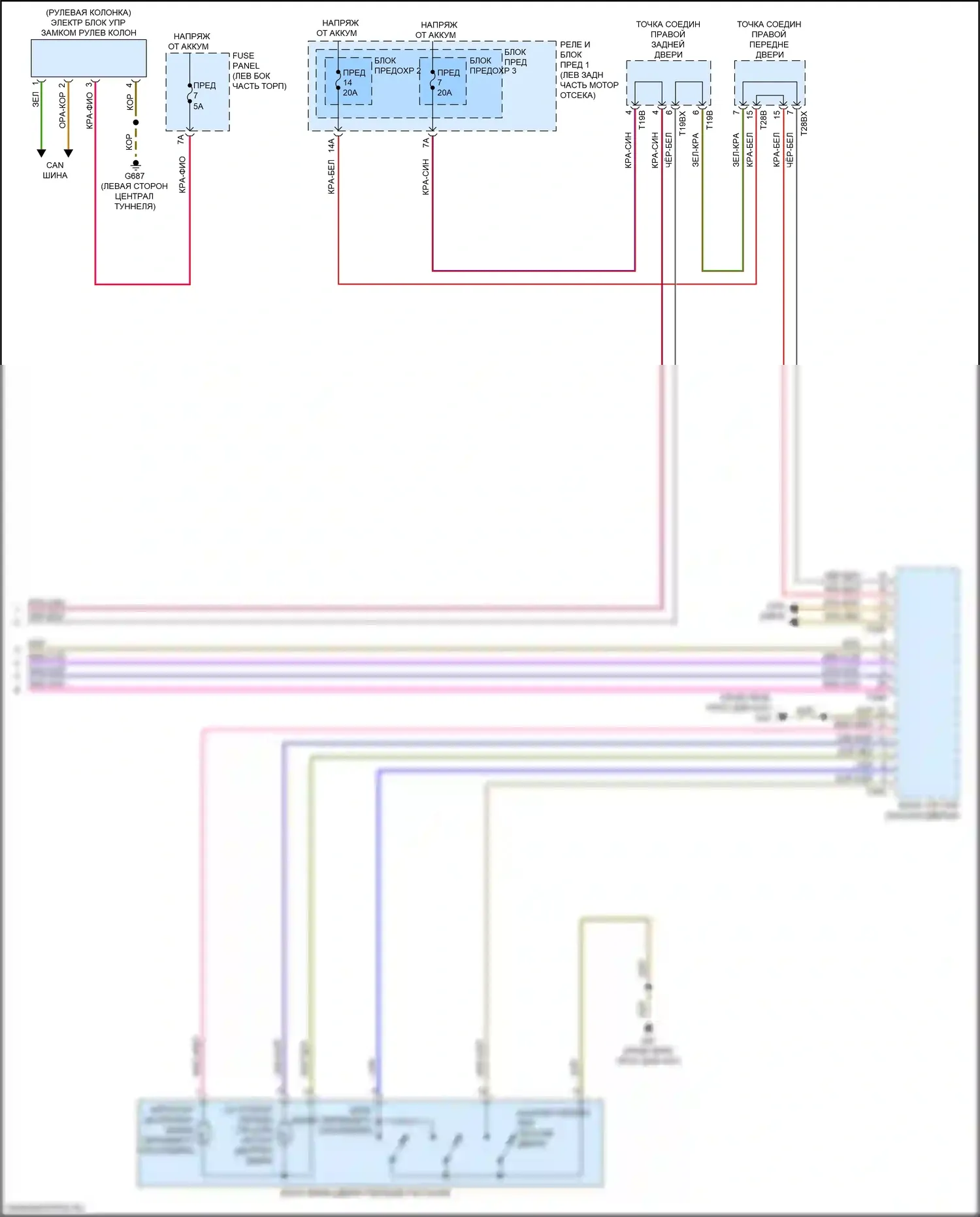 A4 Allroad Quattro Audi B9 (2016-2020): Электросхема защиты от взлома (6 из 6) 
