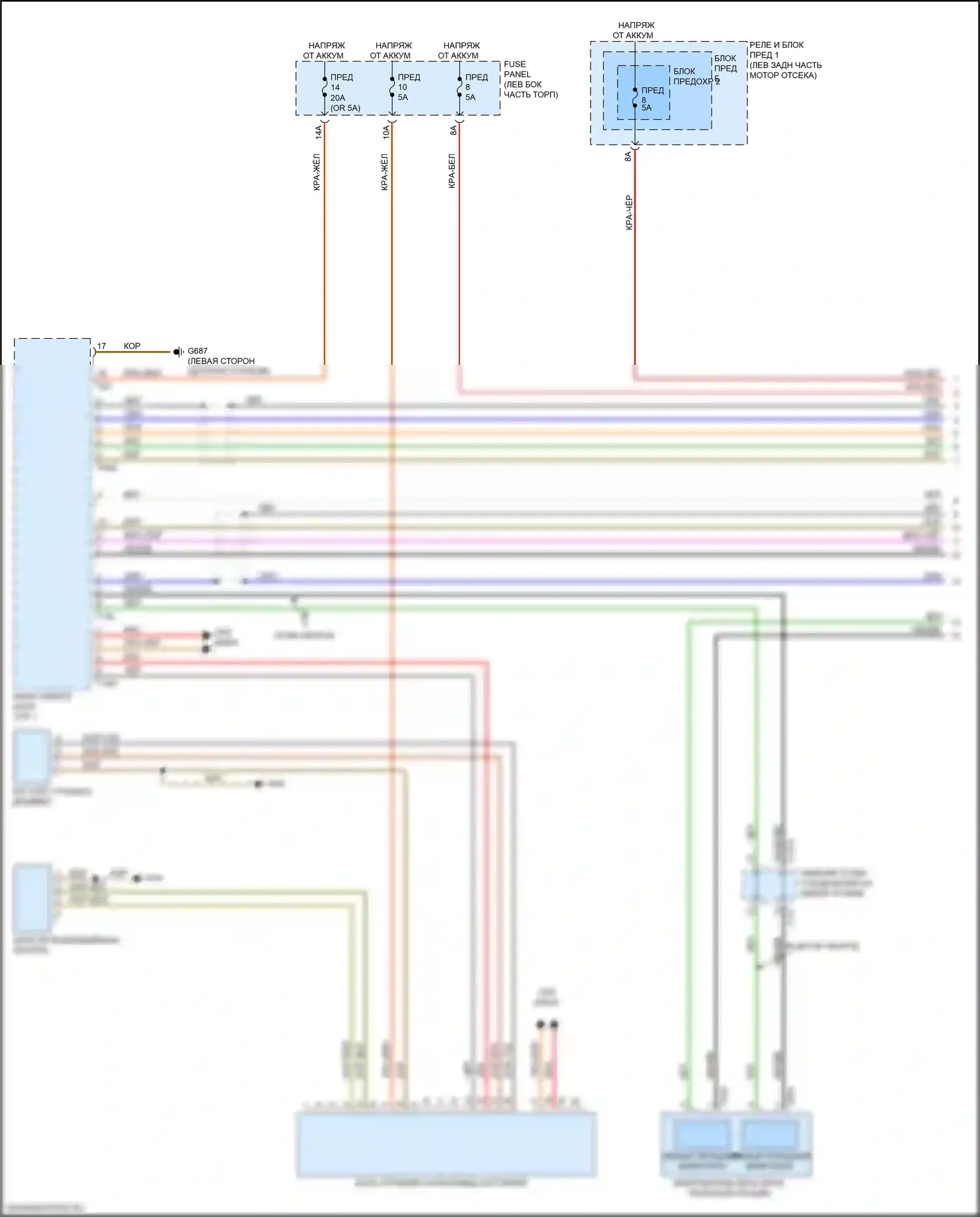 A4 Allroad Quattro Audi B9 (2016-2020): Электросхема экстренного вызова (1 из 2) 