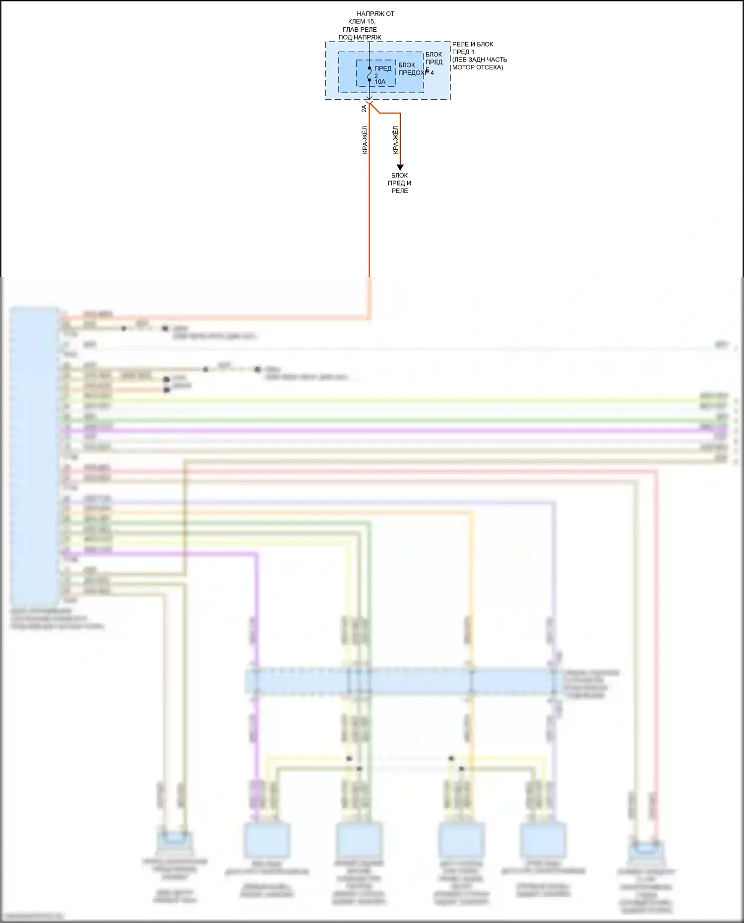 A4 Allroad Quattro Audi B9 (2016-2020): Электросхема парктроника, без параллельной парковки (1 из 2) 