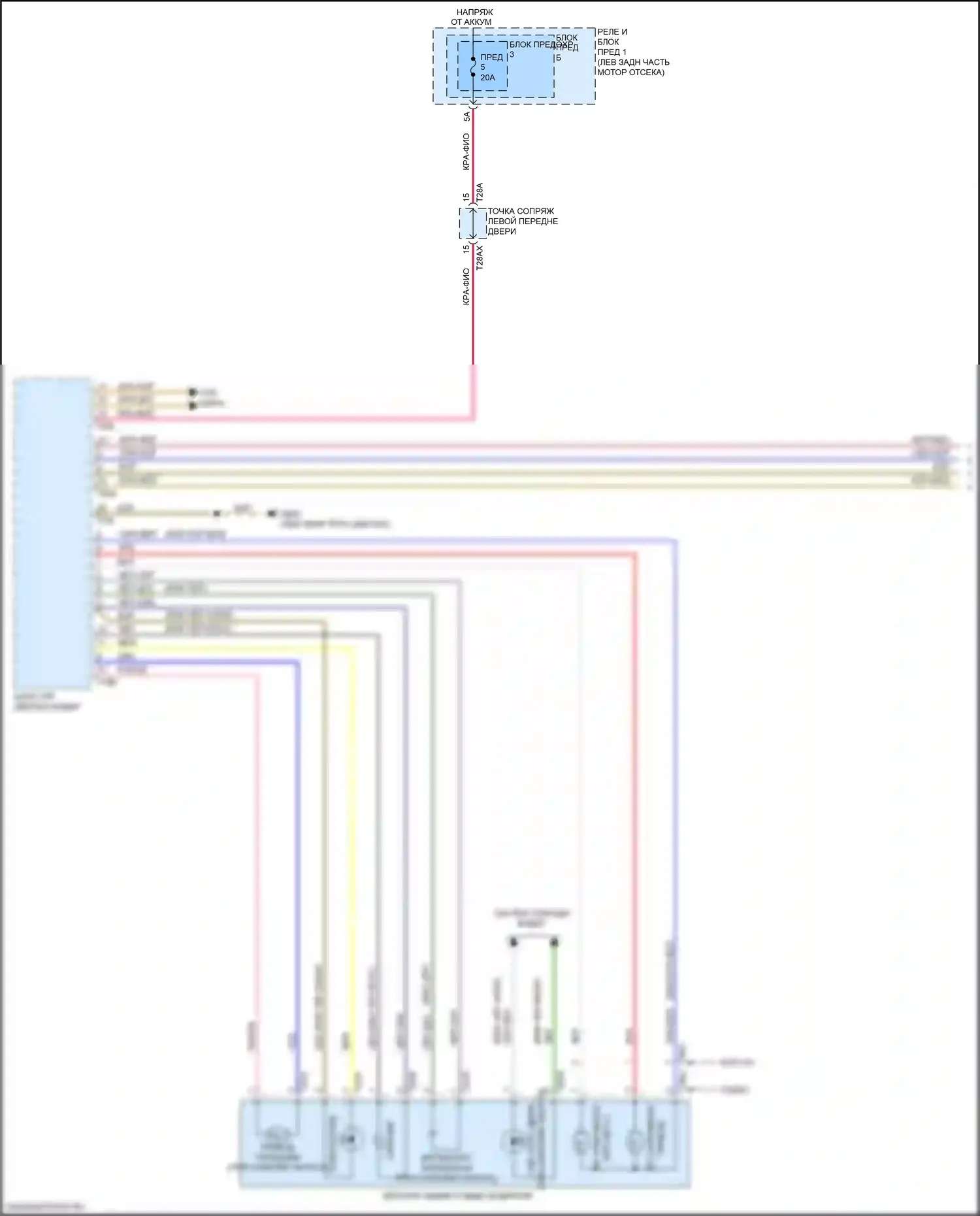 A4 Allroad Quattro Audi B9 (2016-2020): Управление зеркалами заднего вида электросхема (1 из 2) 