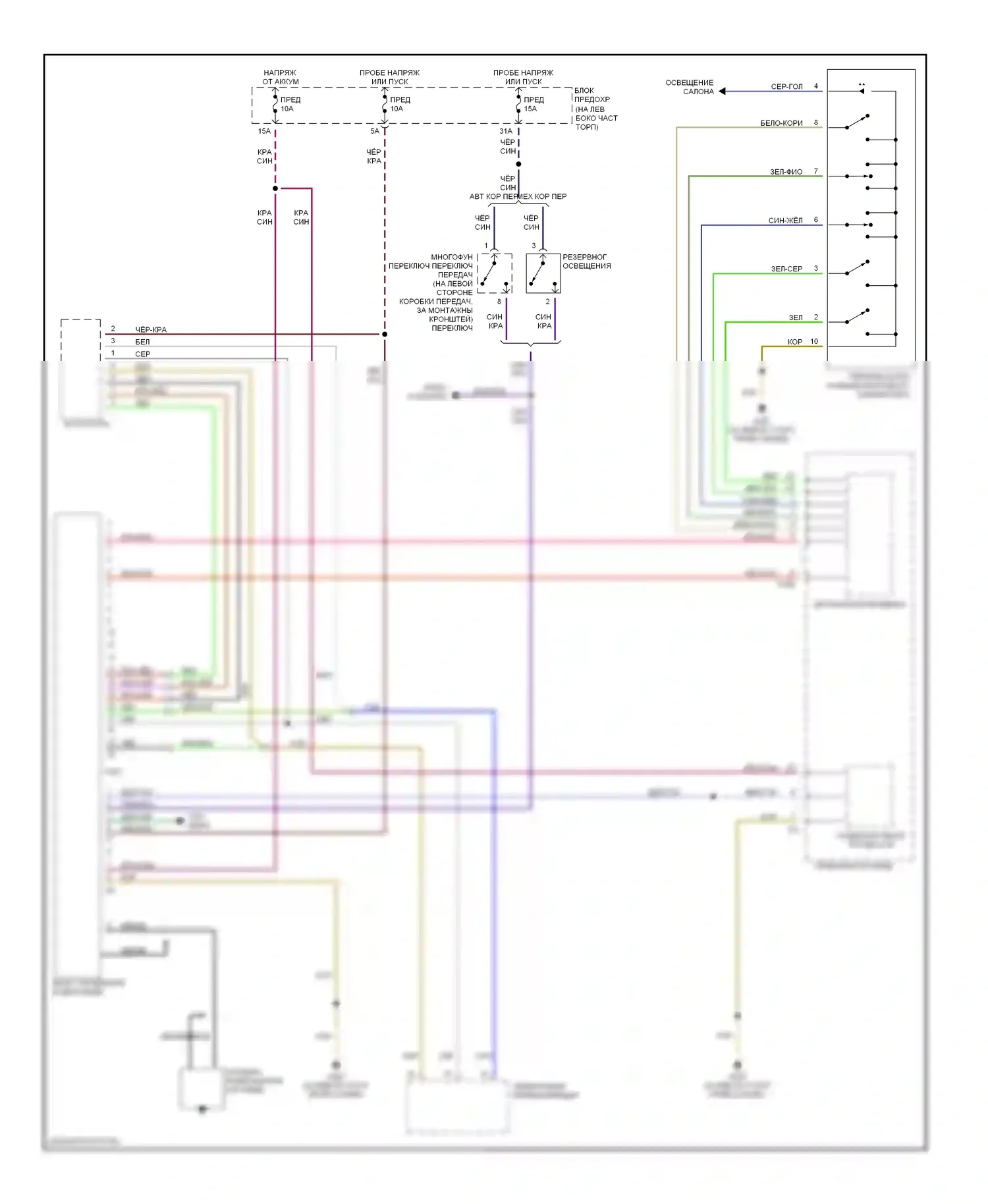 A4 Audi B5 рестайлинг (1999-2001): Электросхема навигации 