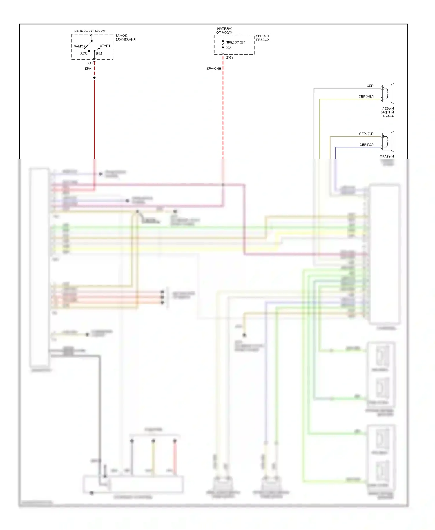 A4 Audi B5 (1994-1999): Электросхема магнитолы 