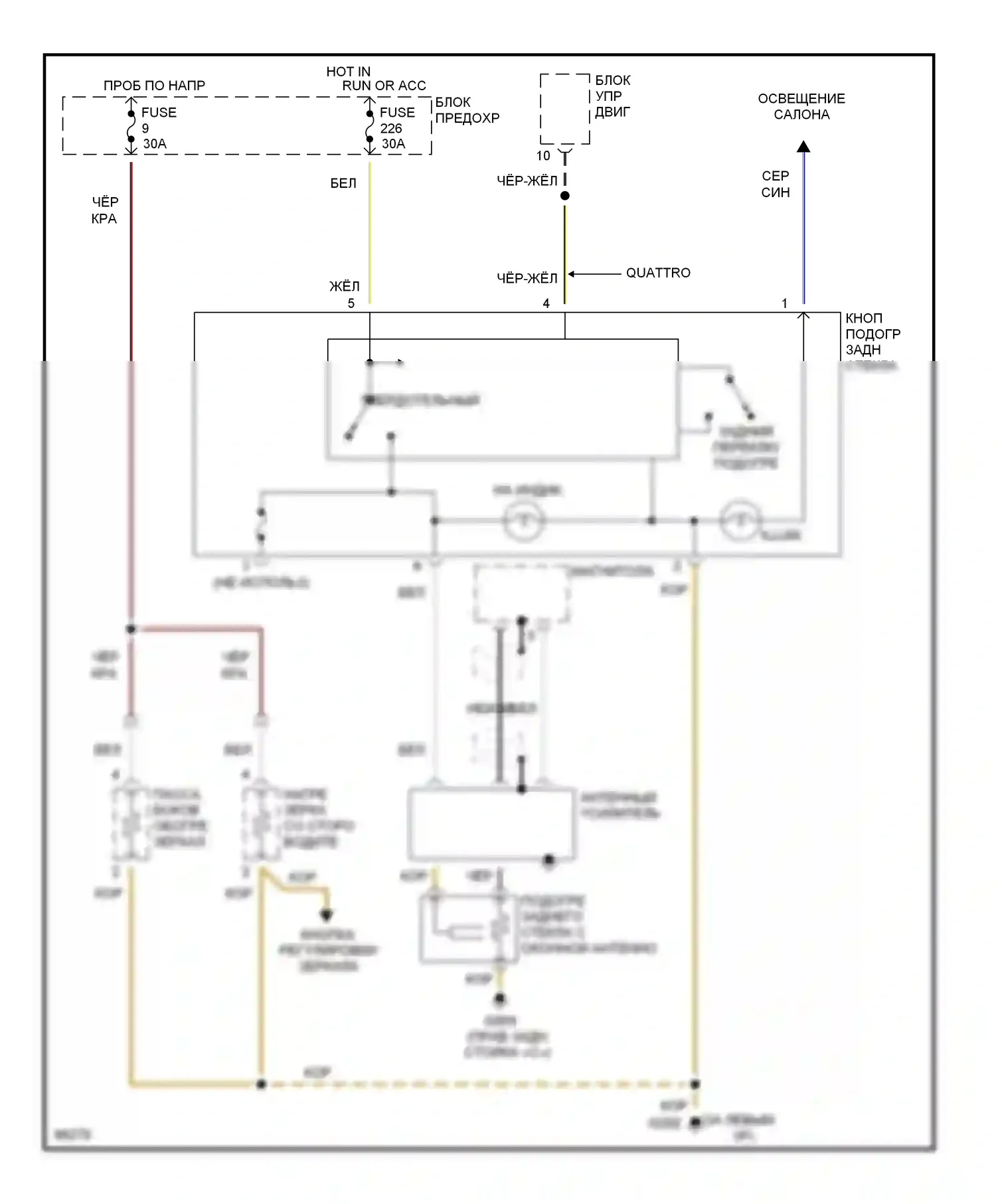 A4 Audi B5 (1994-1999): Размагничивает монтажную электросхему, с антенным усилителем 