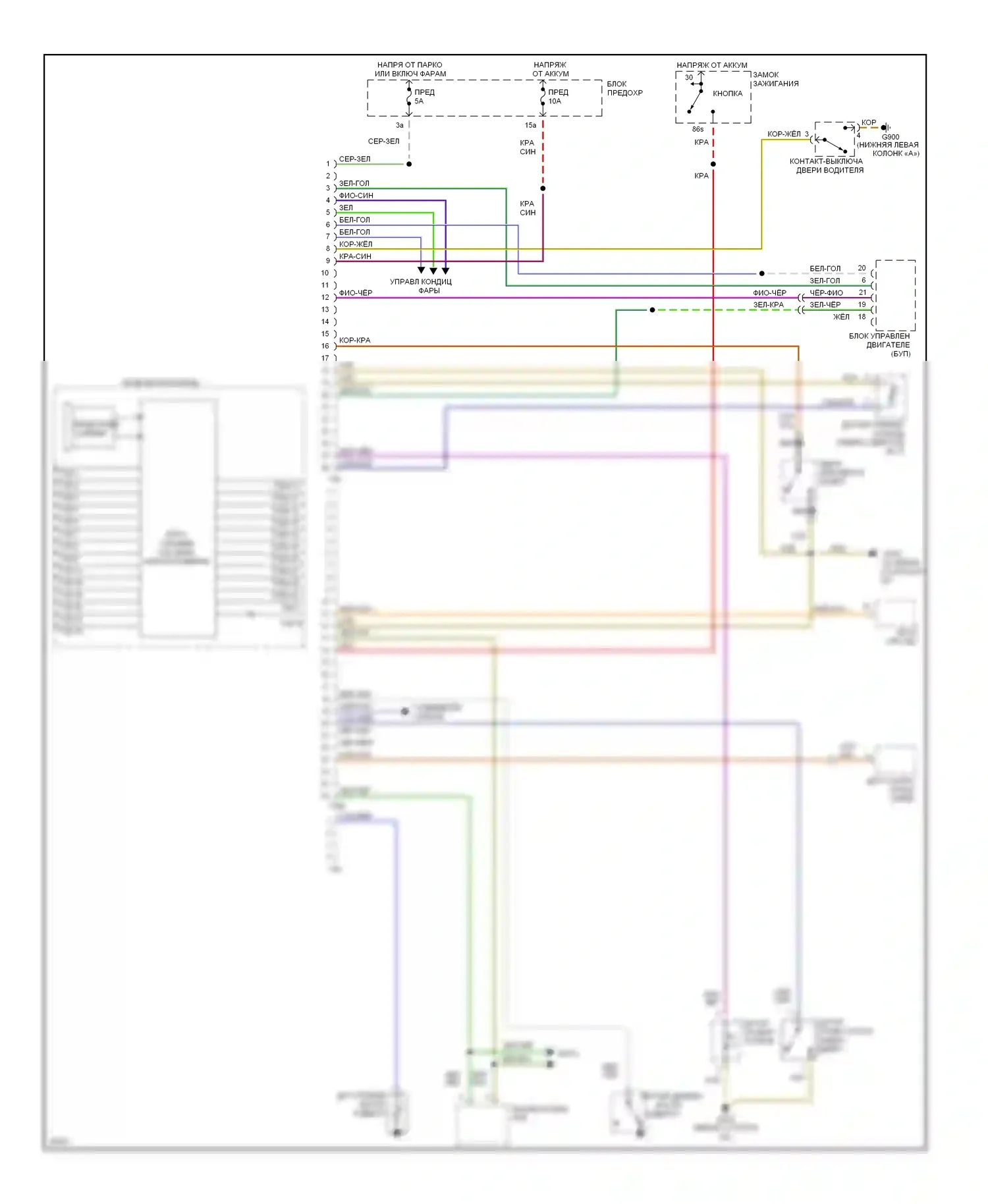 A4 Audi B5 (1994-1999): Электросхема помощников водителя 