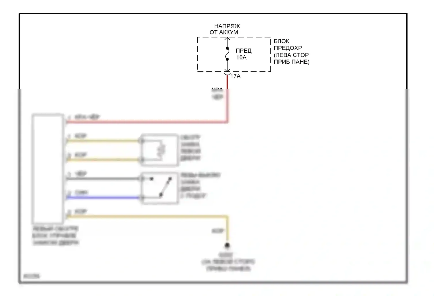 A4 Audi B5 (1994-1999): Электросхема обогреваемого центрального замка 