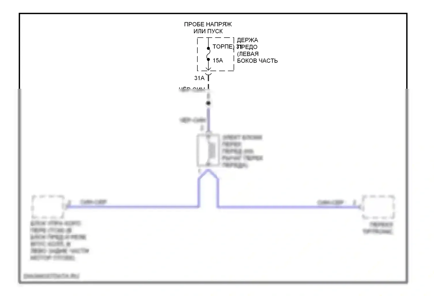 A4 Audi B6 (2000-2006): Электросхема блокировки селектора, с tiptronic, без cvt 