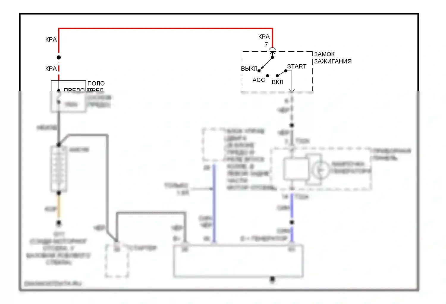 A4 Audi B6 (2000-2006): Электросхема генератора 