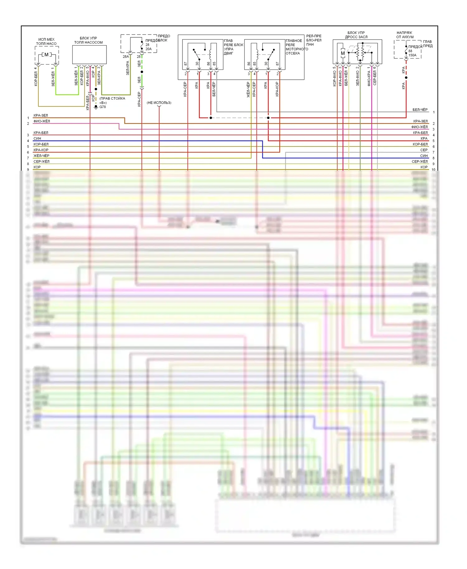 A4 Audi B7 (2004-2009): Электросхема двигателя 3.2l (3 из 4) 