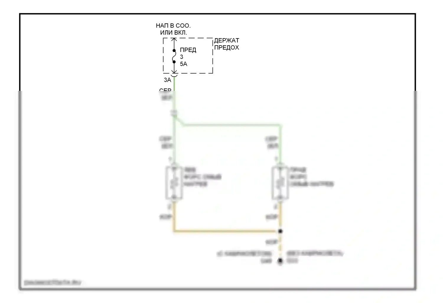 A4 Audi B7 (2004-2009): Электросхема подогрева форсунки 