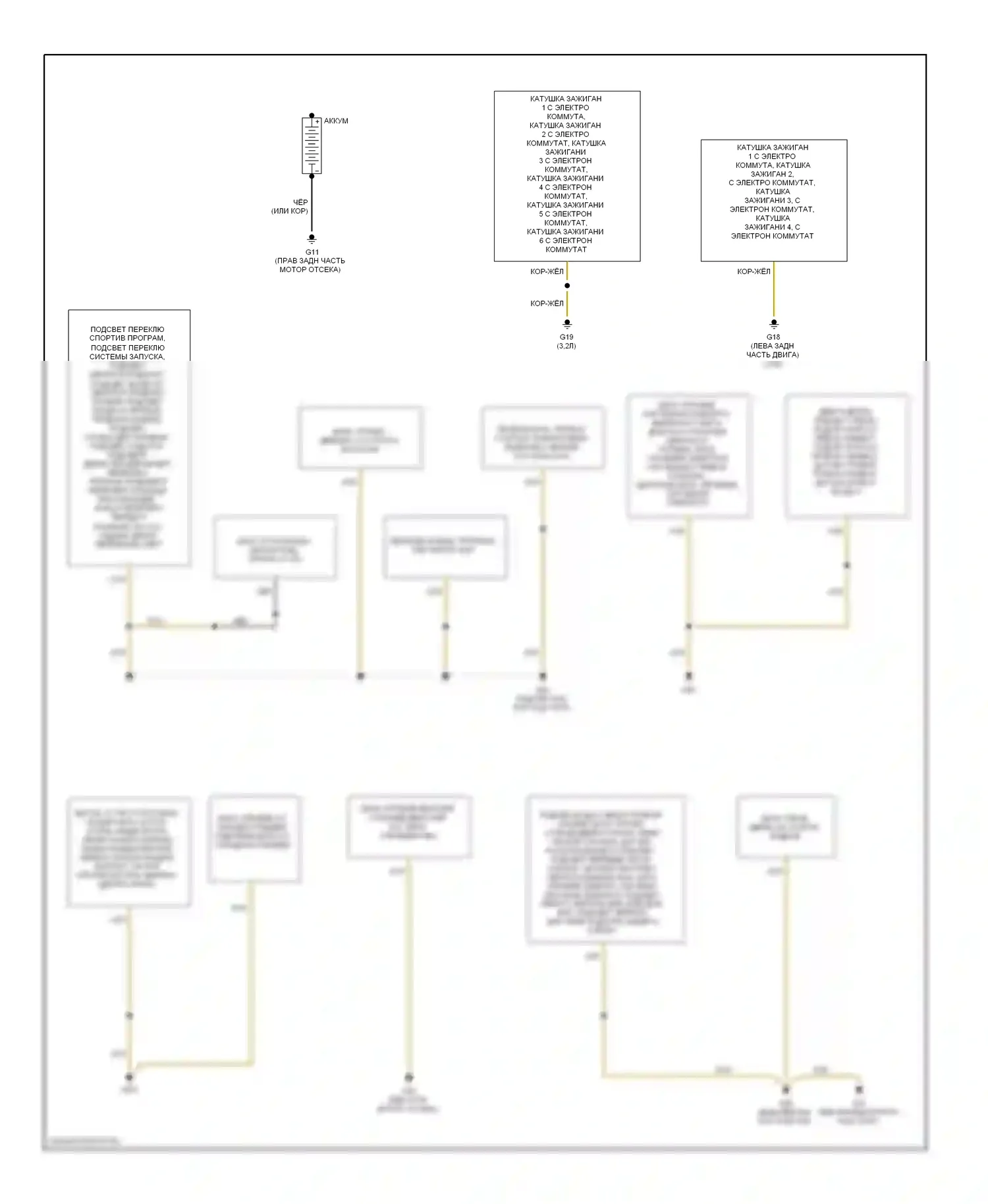 A4 Audi B7 (2004-2009): Электросхема разводки массы, кабриолет (1 из 2) 