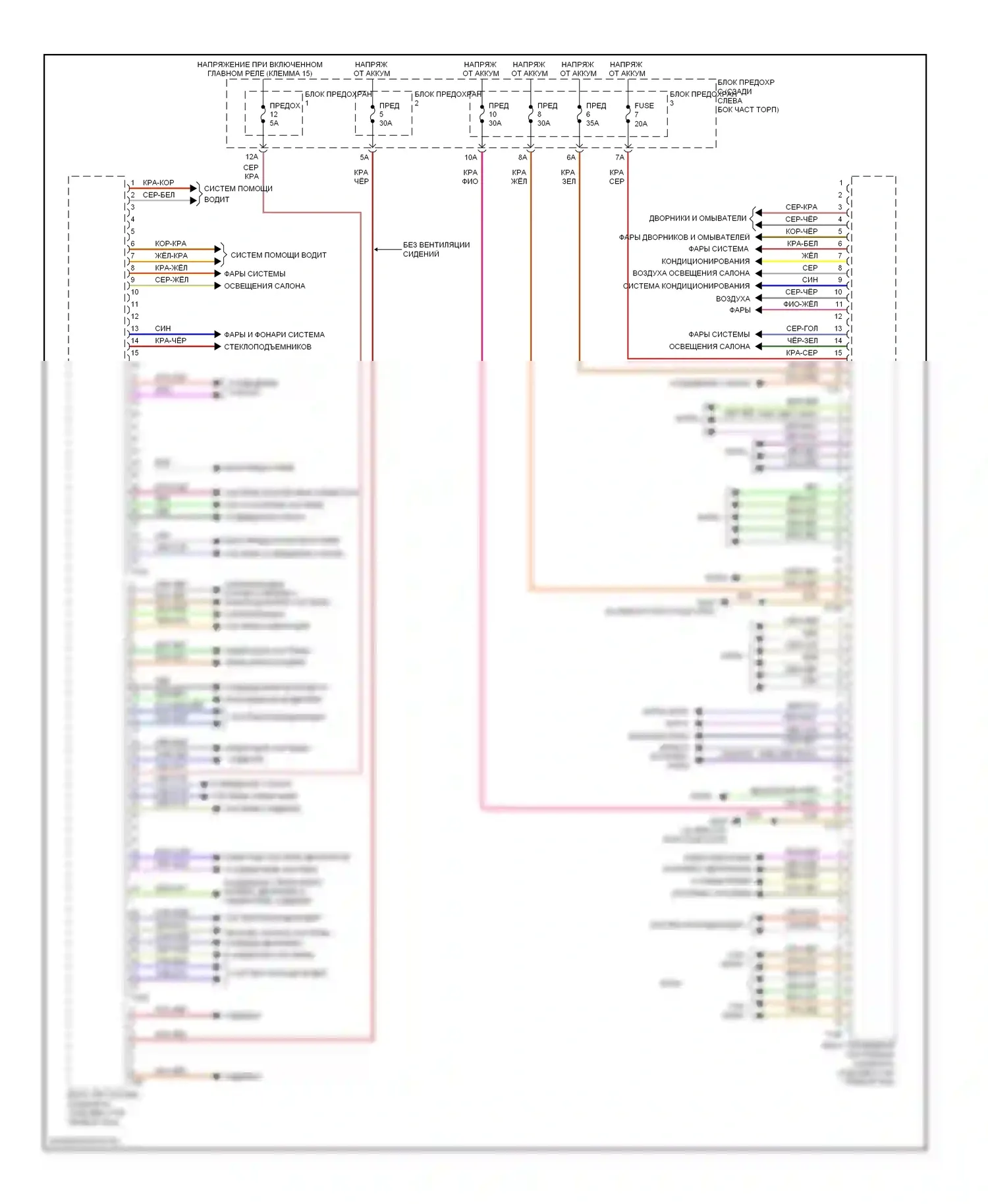 A4 Audi B8 рестайлинг (2011-2015): Электросхема блока управления системами комфорта 