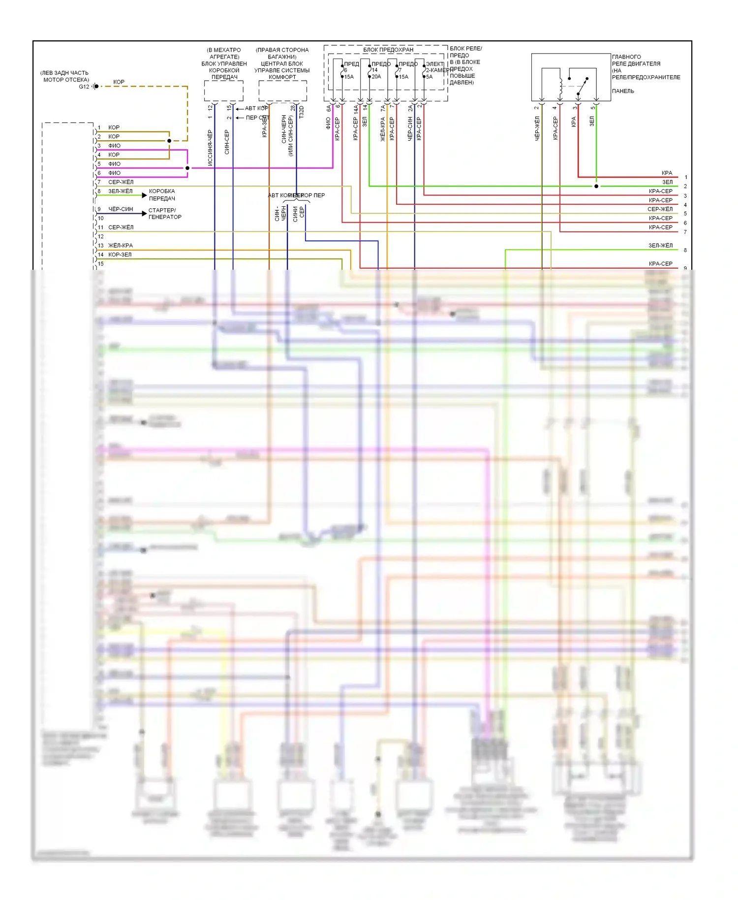 A4 Audi B8 рестайлинг (2011-2015): Электросхема двигателя 2.0л турбо (1 из 6) 