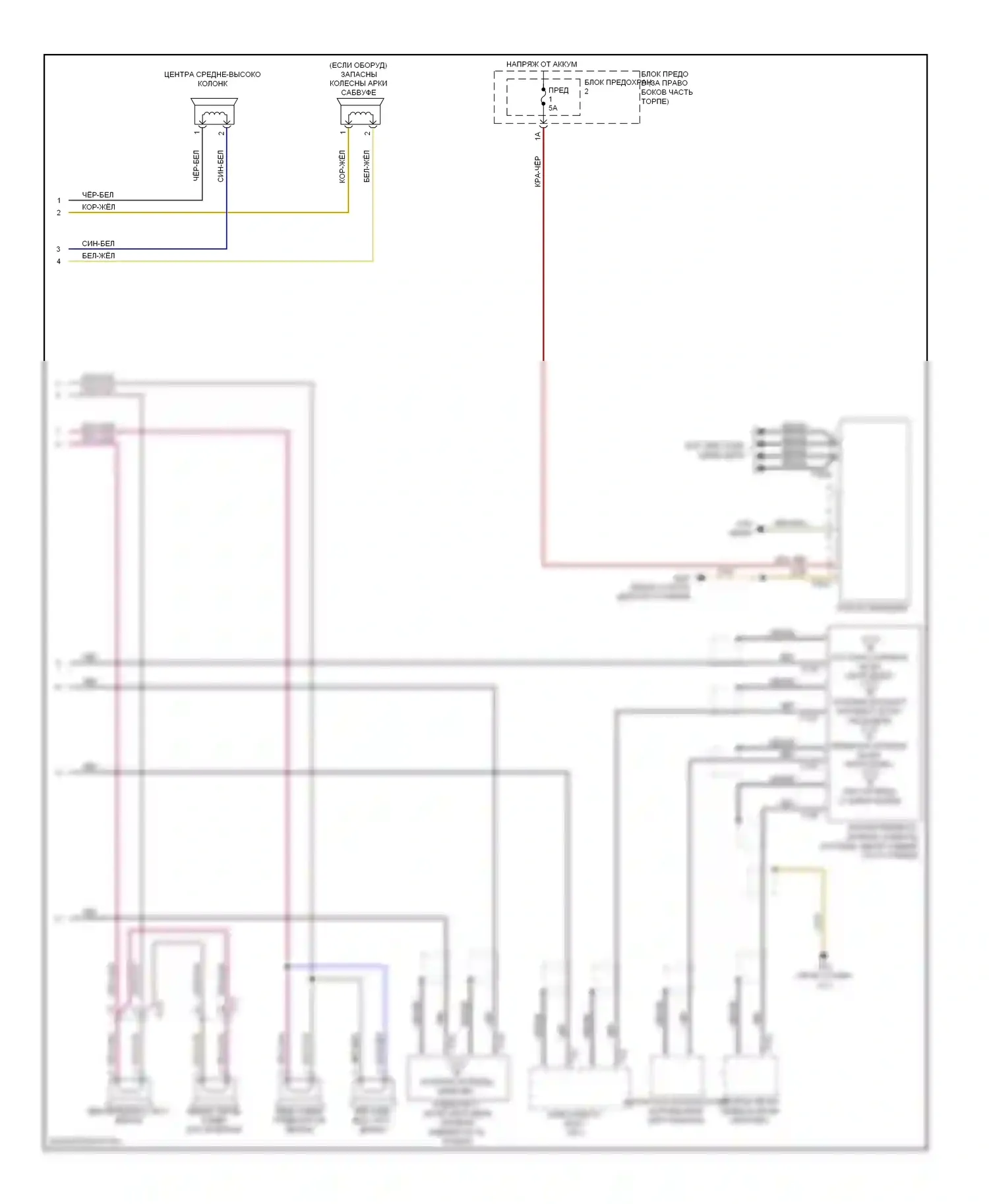 A4 Audi B8 рестайлинг (2011-2015): Электросхема магнитолы, стандарт mmi (2 из 2) 