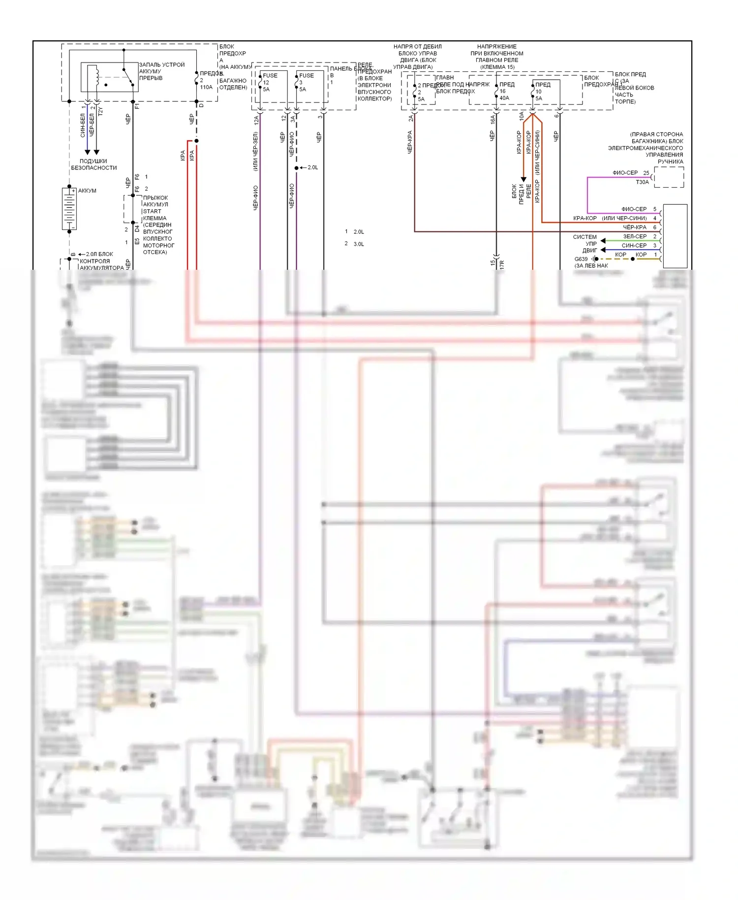 A4 Audi B8 рестайлинг (2011-2015): Электросхема стартера 