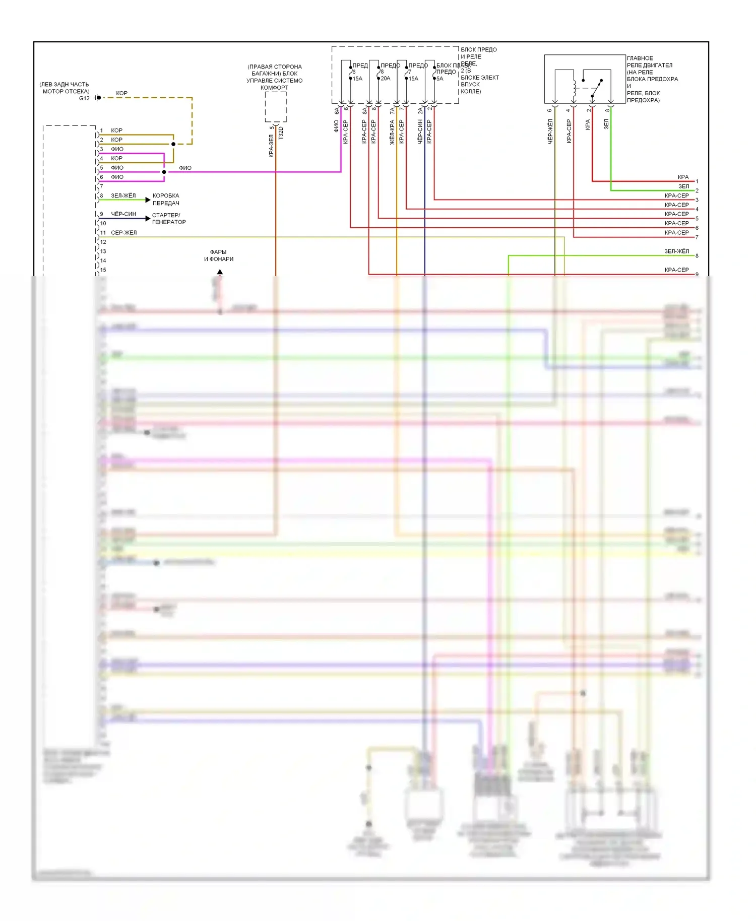 A4 Audi B8 (2007-2012): Электросхема двигателя 2.0л турбо (1 из 6) 