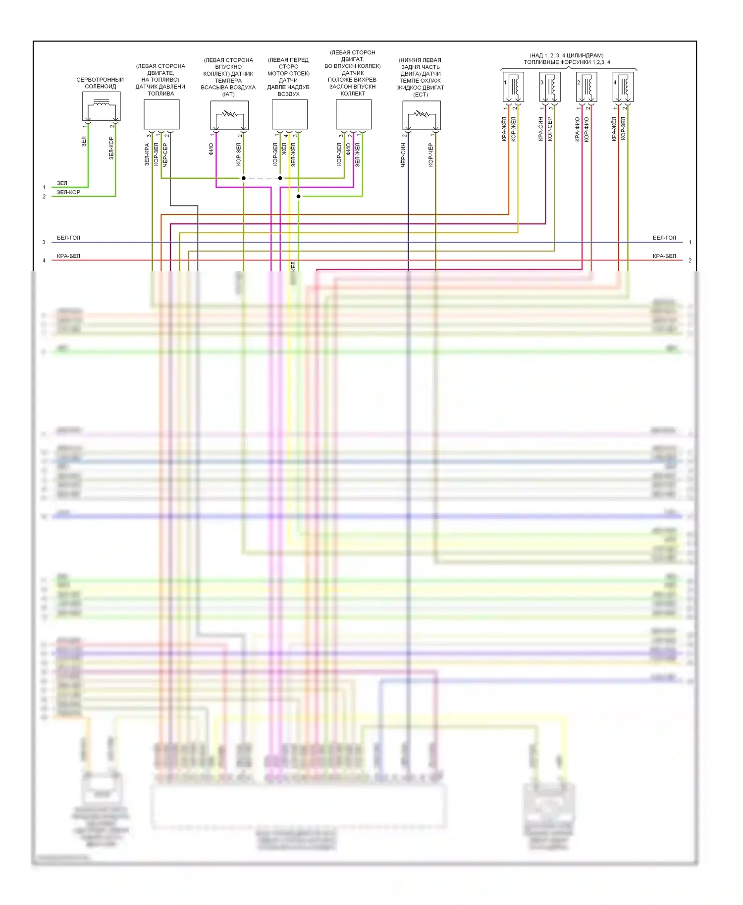 A4 Audi B8 (2007-2012): Электросхема двигателя 2.0л турбо (5 из 6) 