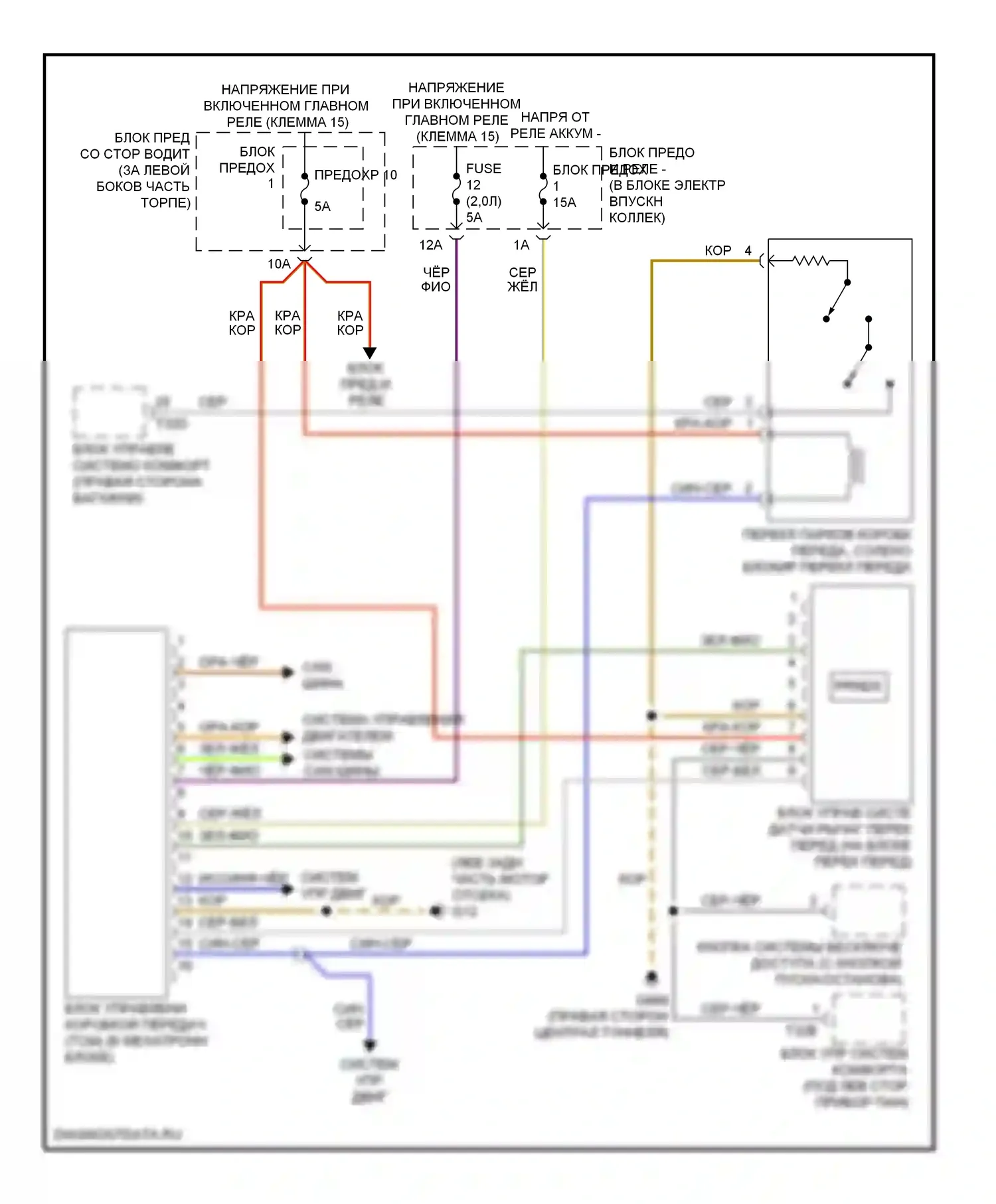 A4 Audi B8 (2007-2012): Электросхема автоматической коробки передач, с cvt 
