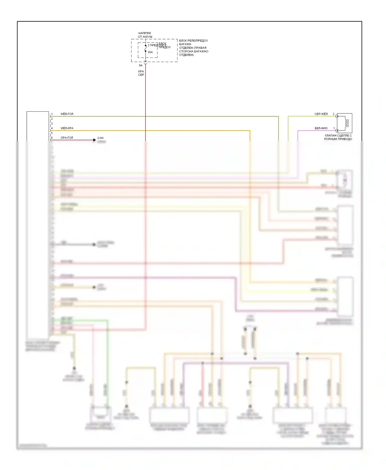 A4 Audi B8 (2007-2012): Электросхема awd 