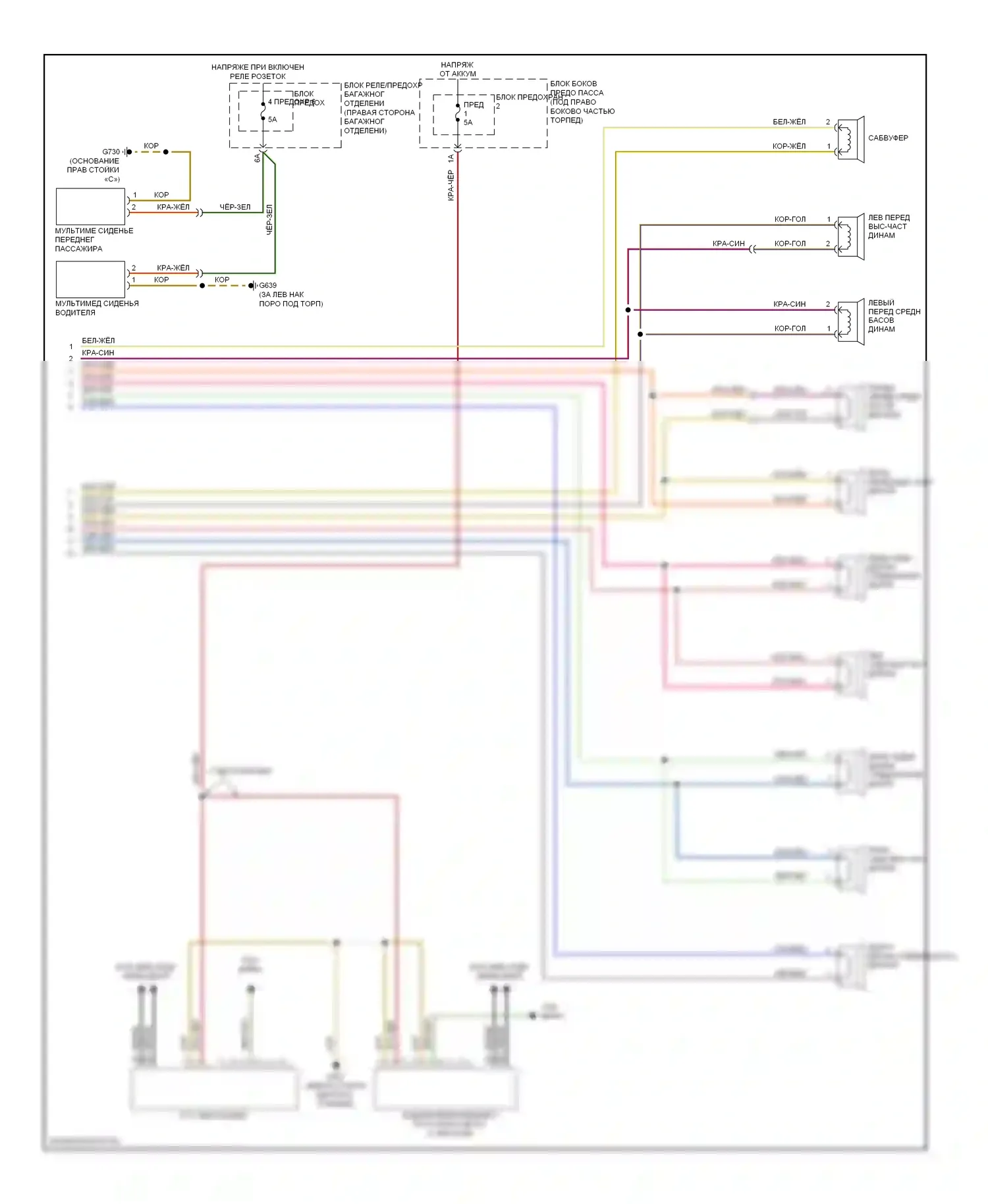 A4 Audi B8 (2007-2012): Электросхема магнитолы, mmi 2 стандартное исполнение (3 из 3) 