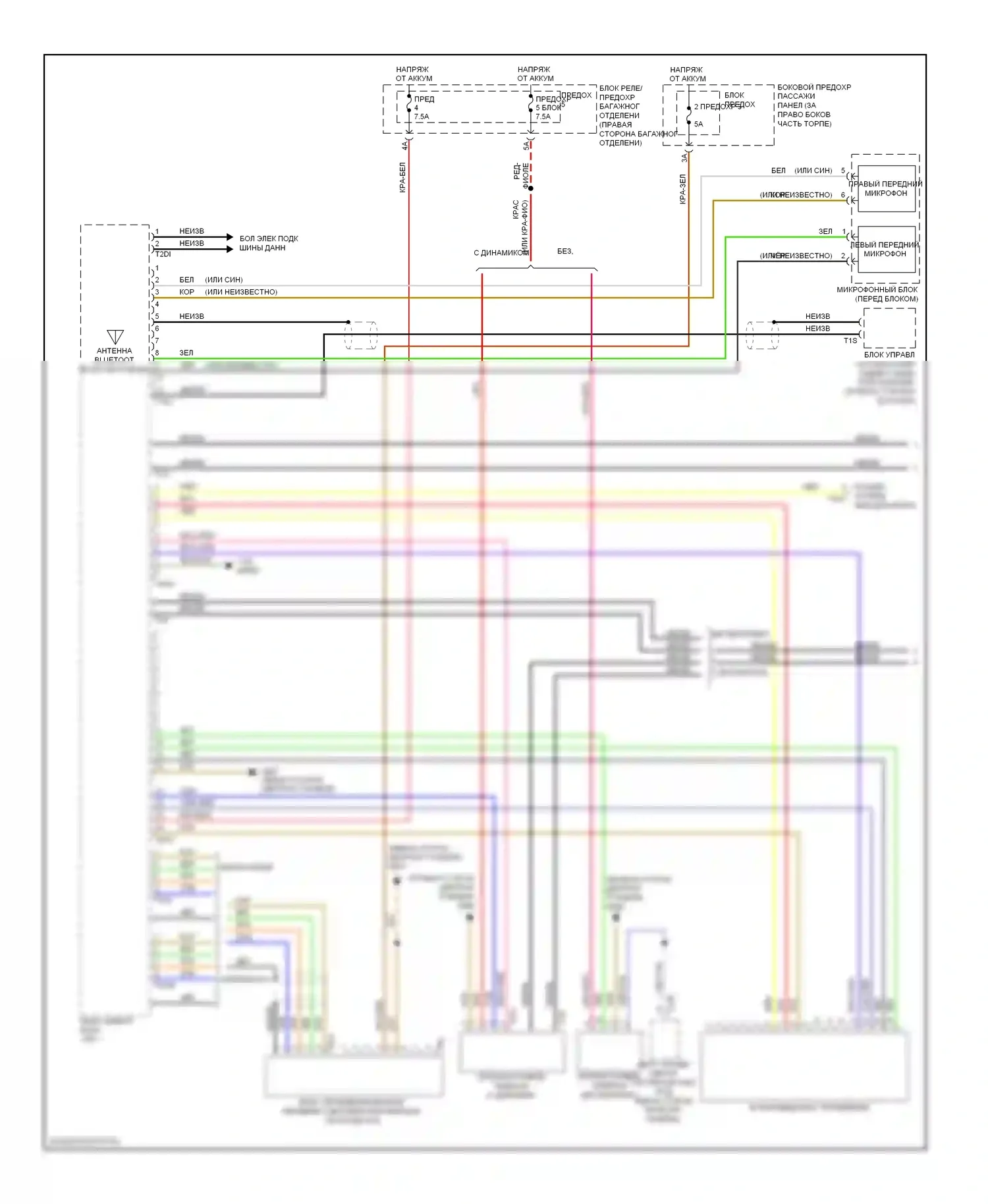 A4 Audi B8 (2007-2012): Электросхема мультимедийного интерфейса (1 из 2) 