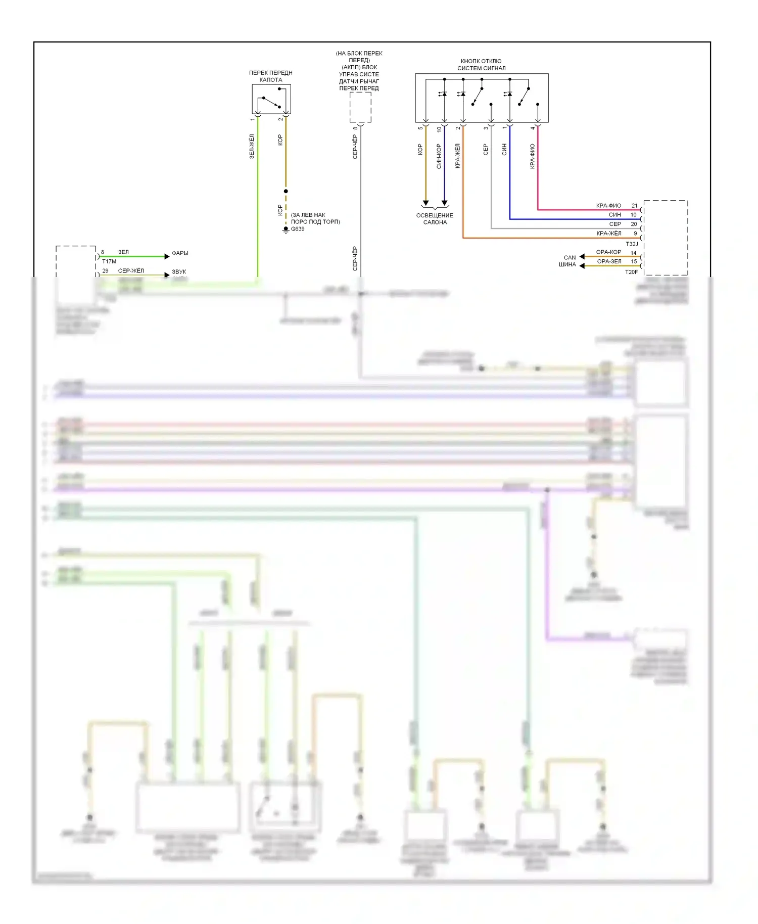 A4 Audi B8 (2007-2012): Сигнализации электросхема (2 из 2) 