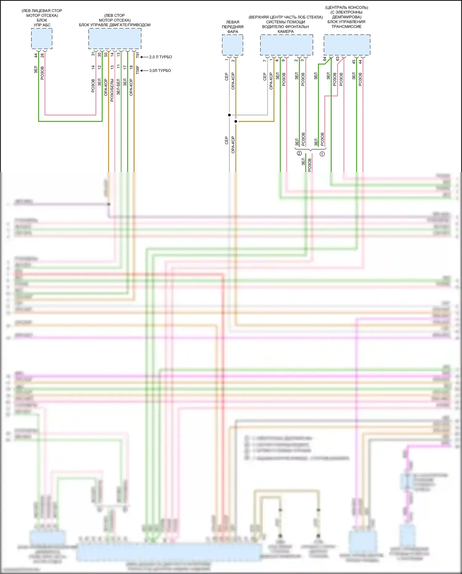A4 Audi B9 рестайлинг (2019-2024): Can шина электросхема (2 из 8) 