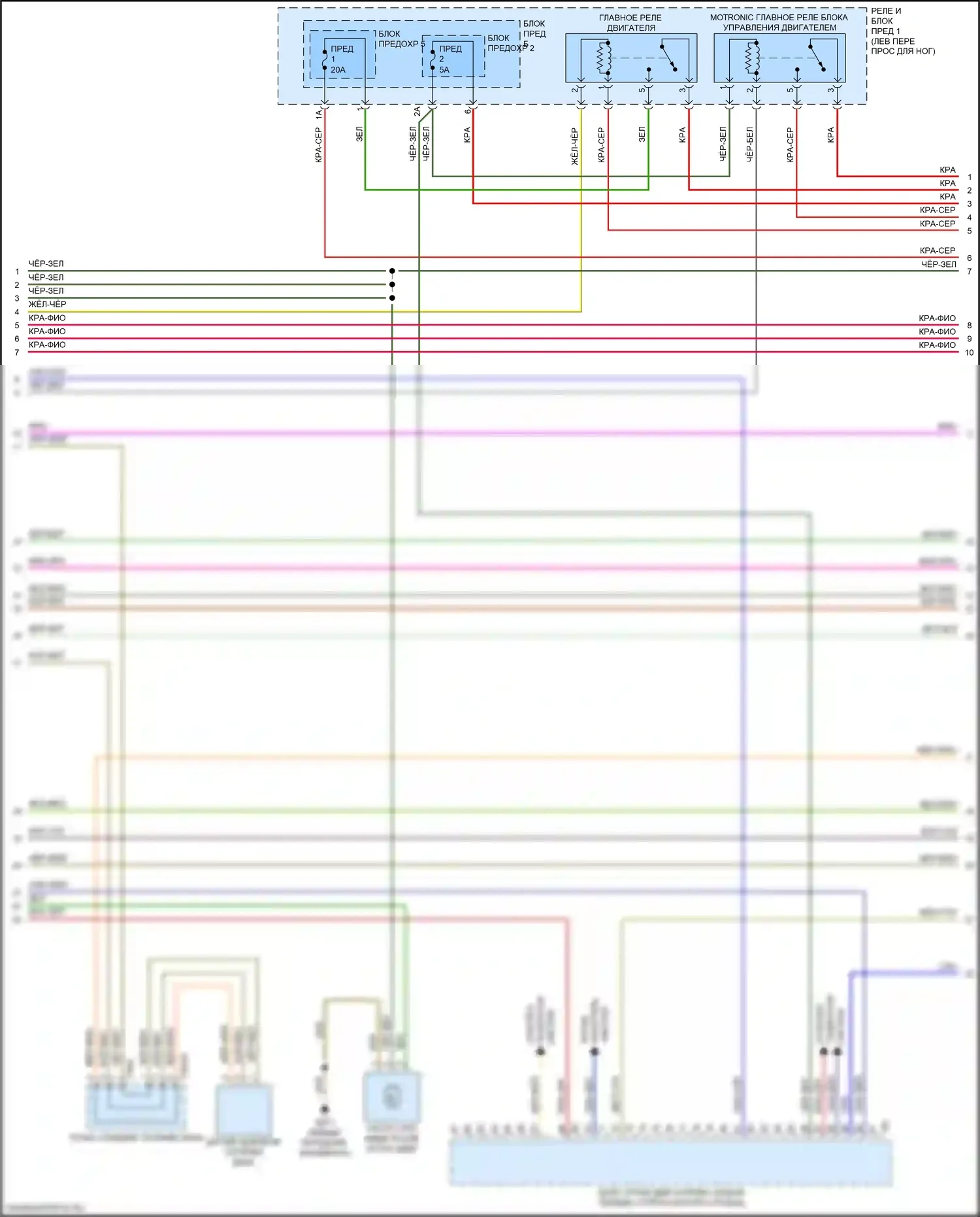 A4 Audi B9 рестайлинг (2019-2024): Электросхема двигателя 2.0l turbo hybrid (3 из 9) 