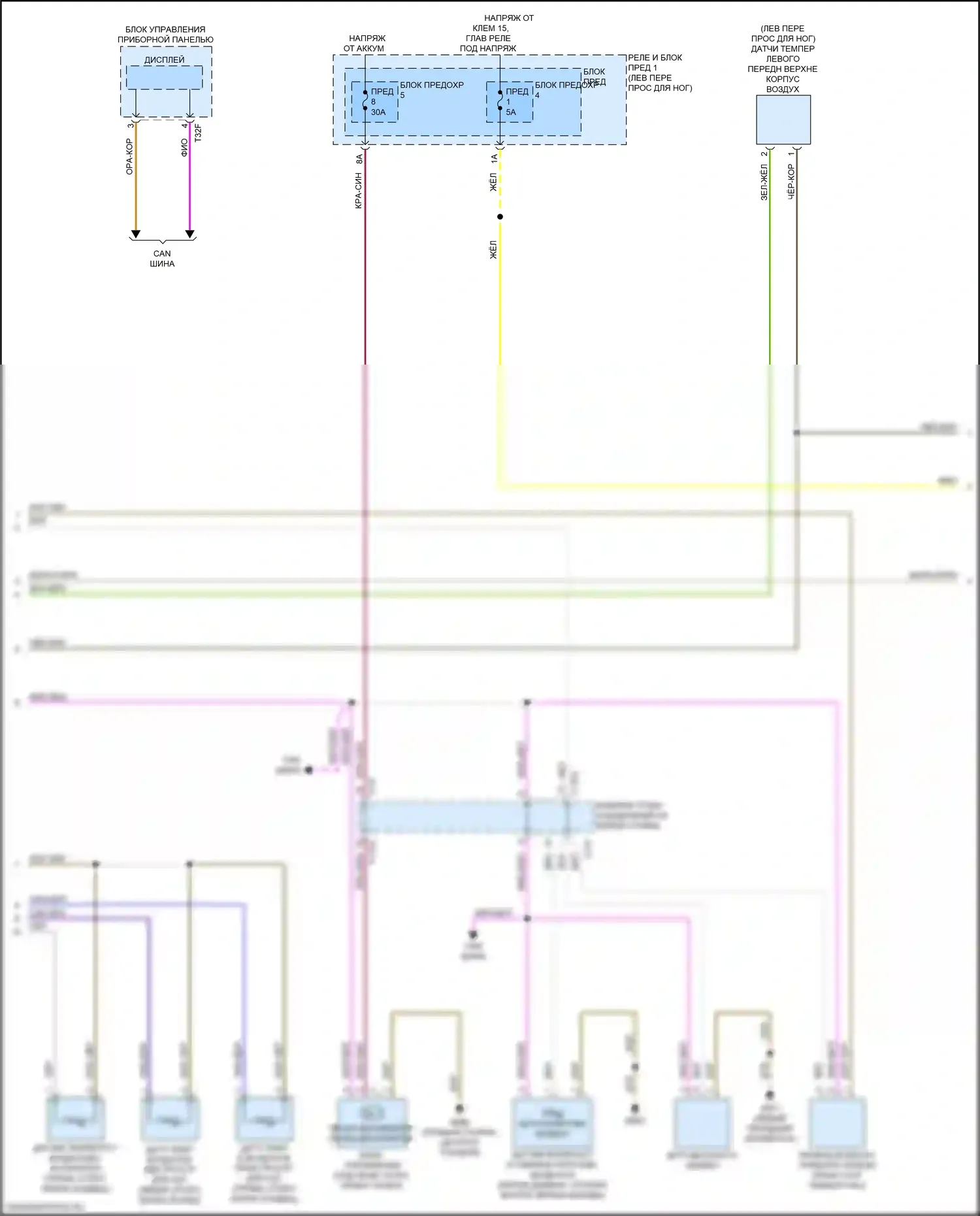 A4 Audi B9 рестайлинг (2019-2024): Электросхема климат контроля, без климата (2 из 4) 