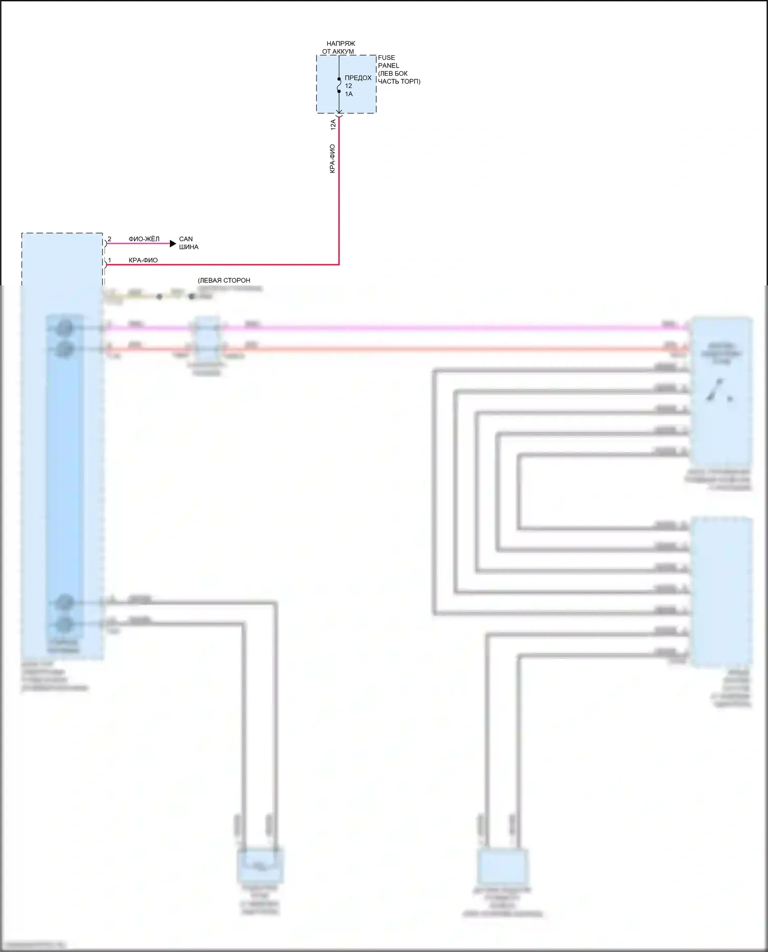 A4 Audi B9 рестайлинг (2019-2024): Электросхема рулевого колеса с подогревом 