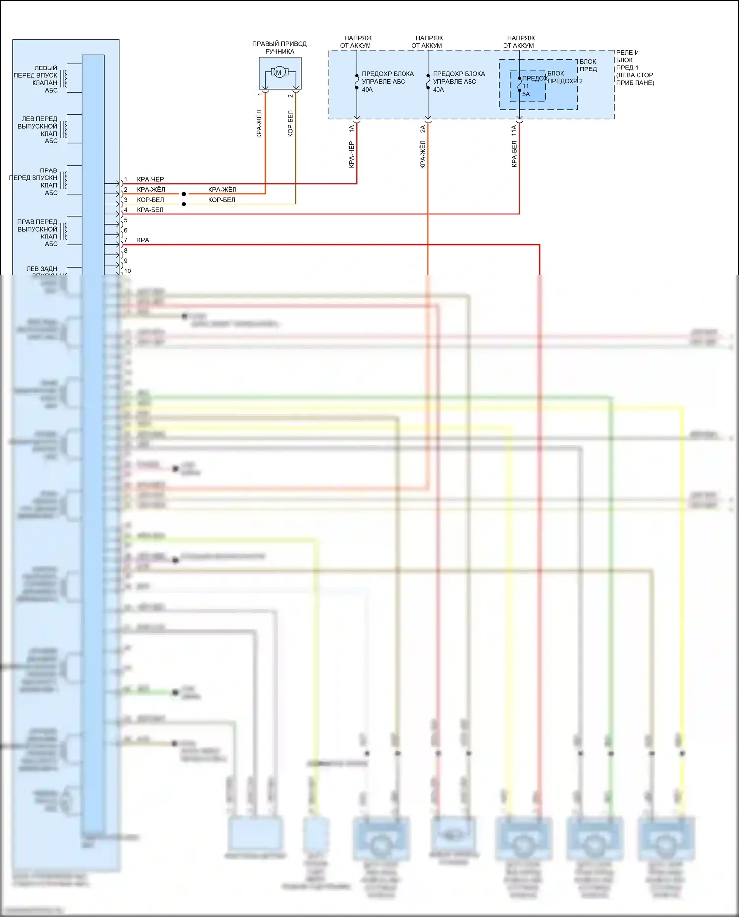 A4 Audi B9 (2015-2020): Антиблокировочная система abs электросхема (1 из 3) 