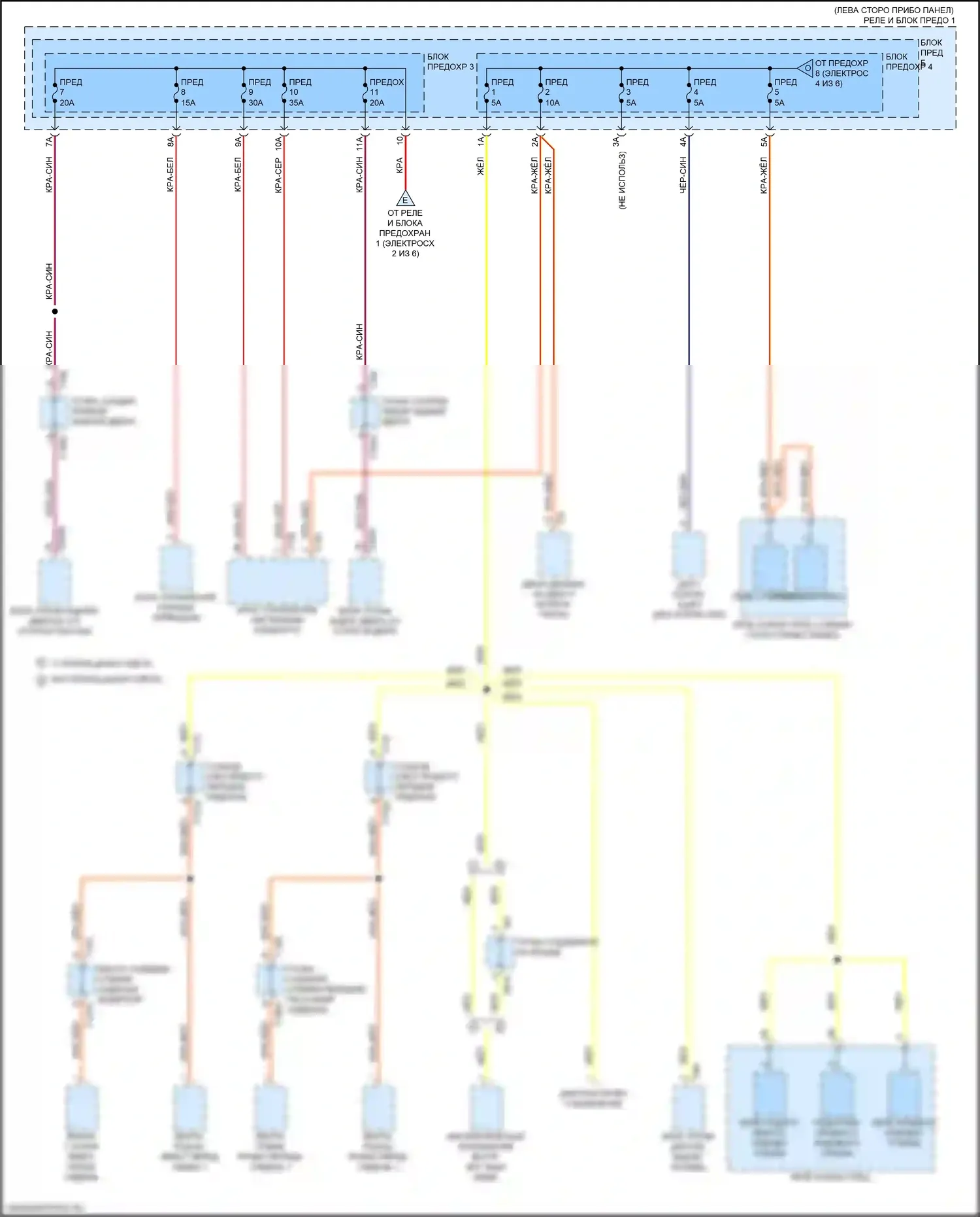 A4 Audi B9 (2015-2020): Электросхема блока предохранителей реле (3 из 6) 