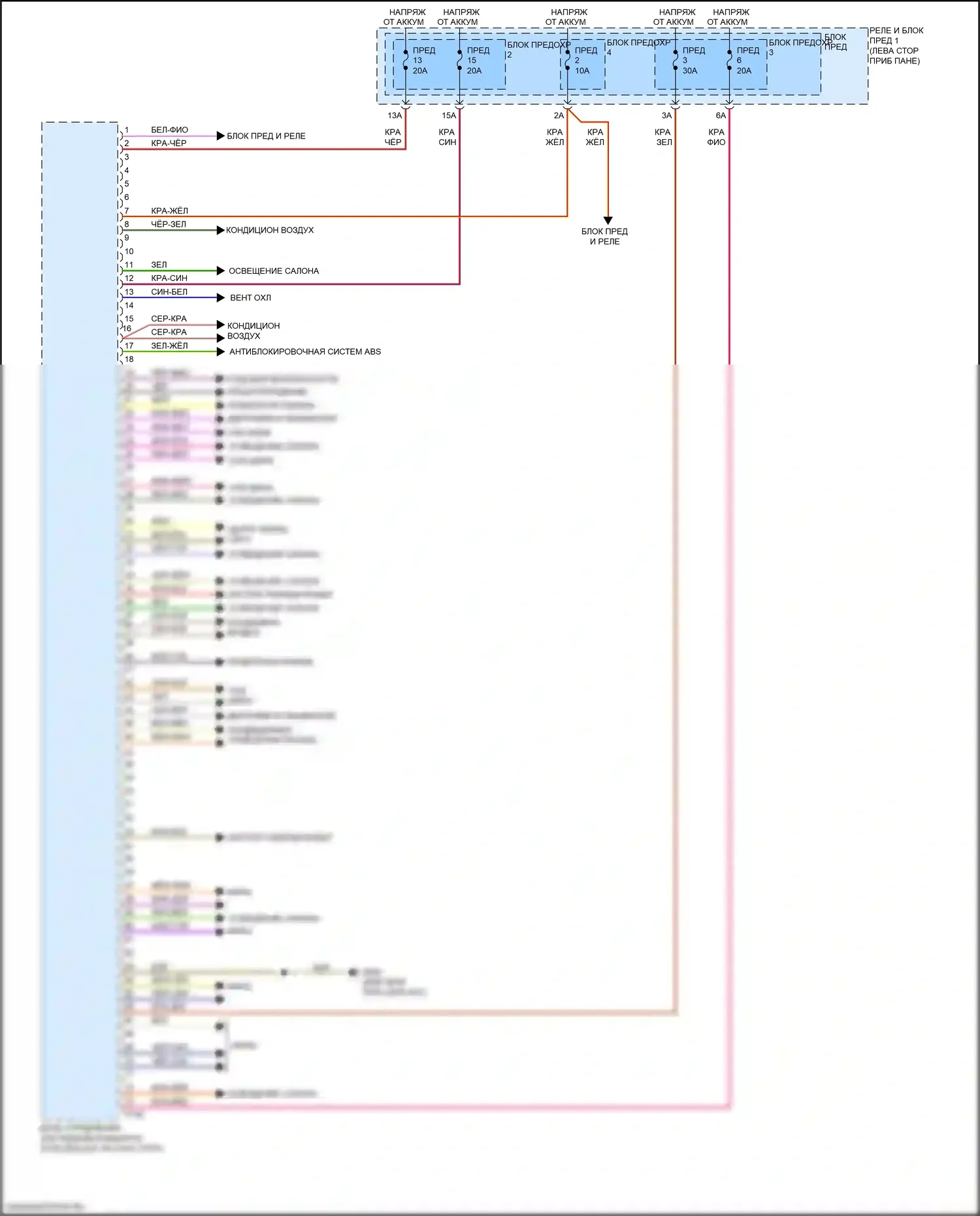 A4 Audi B9 (2015-2020): Электросхема блока управления системами комфорта (2 из 2) 