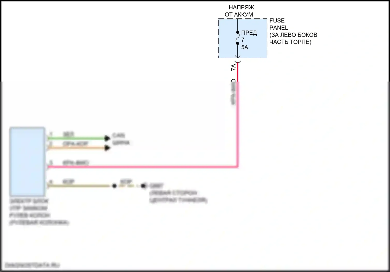 A4 Audi B9 (2015-2020): Электросхема рулевой колонки 