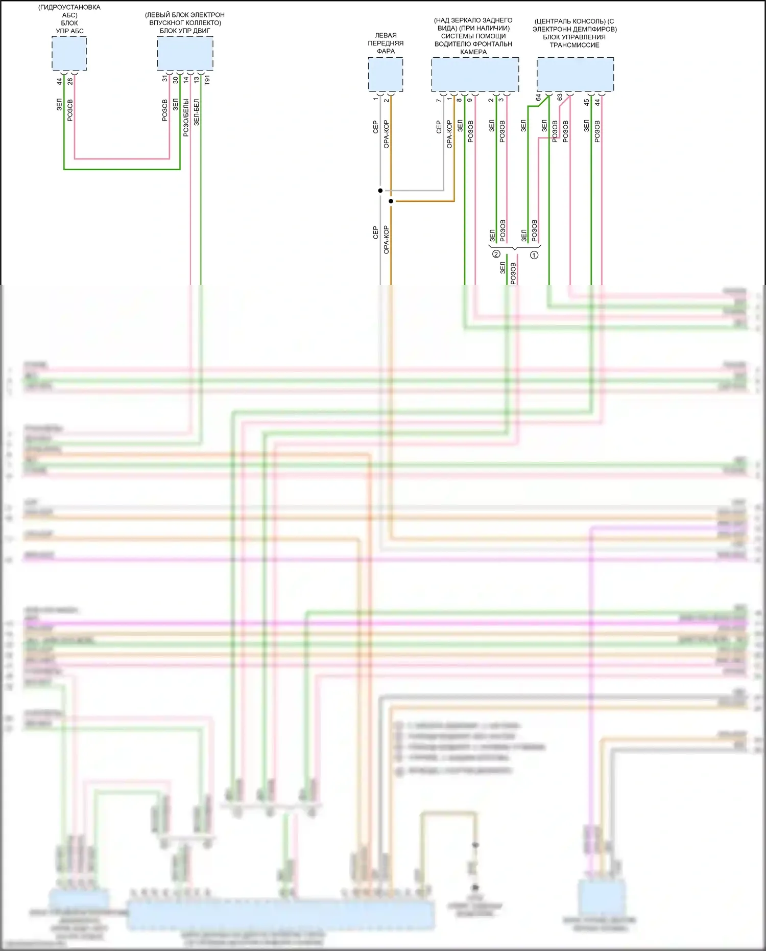 A4 Audi B9 (2015-2020): Can шина электросхема (2 из 7) 